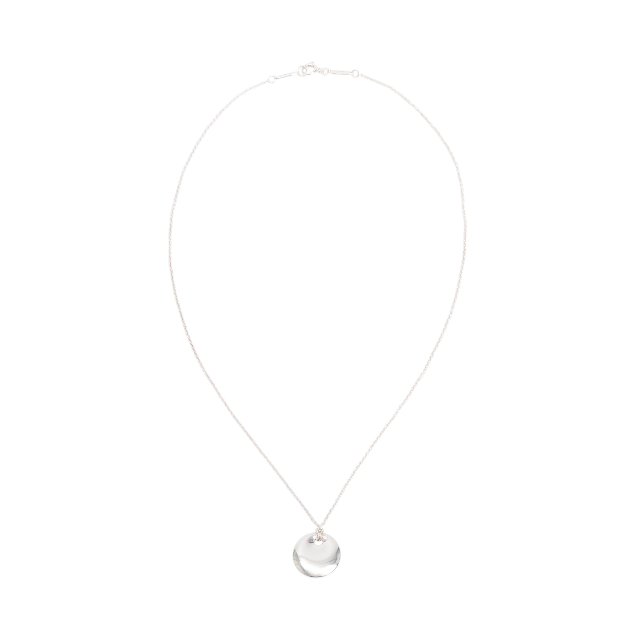 Tiffany & Co. Elsa Peretti Sterling Silver 14 MM Round Pendant Necklace