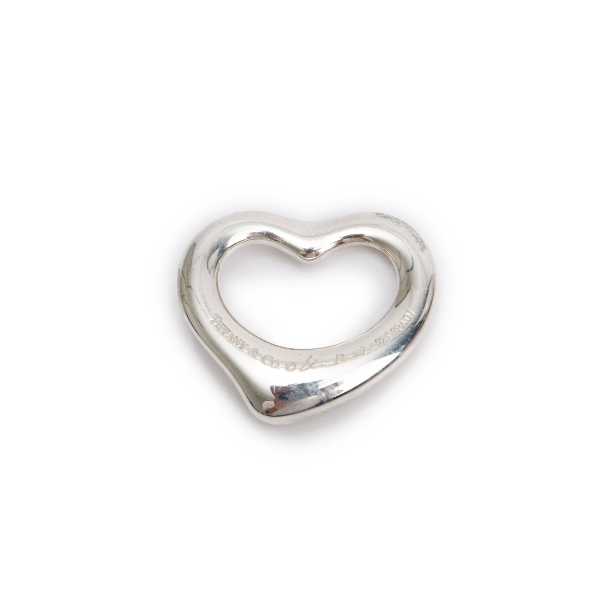 Tiffany & Co. Elsa Peretti Sterling Silver 16 MM Open Heart Pendant