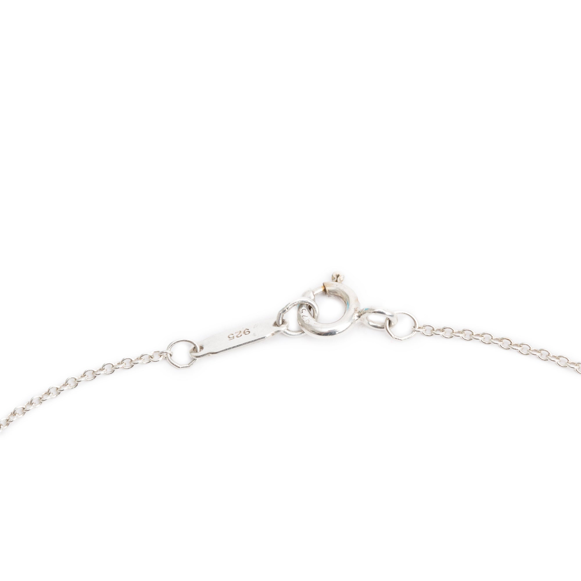 Tiffany & Co. Elsa Peretti Sterling Silver 16 MM Open Heart Pendant Necklace