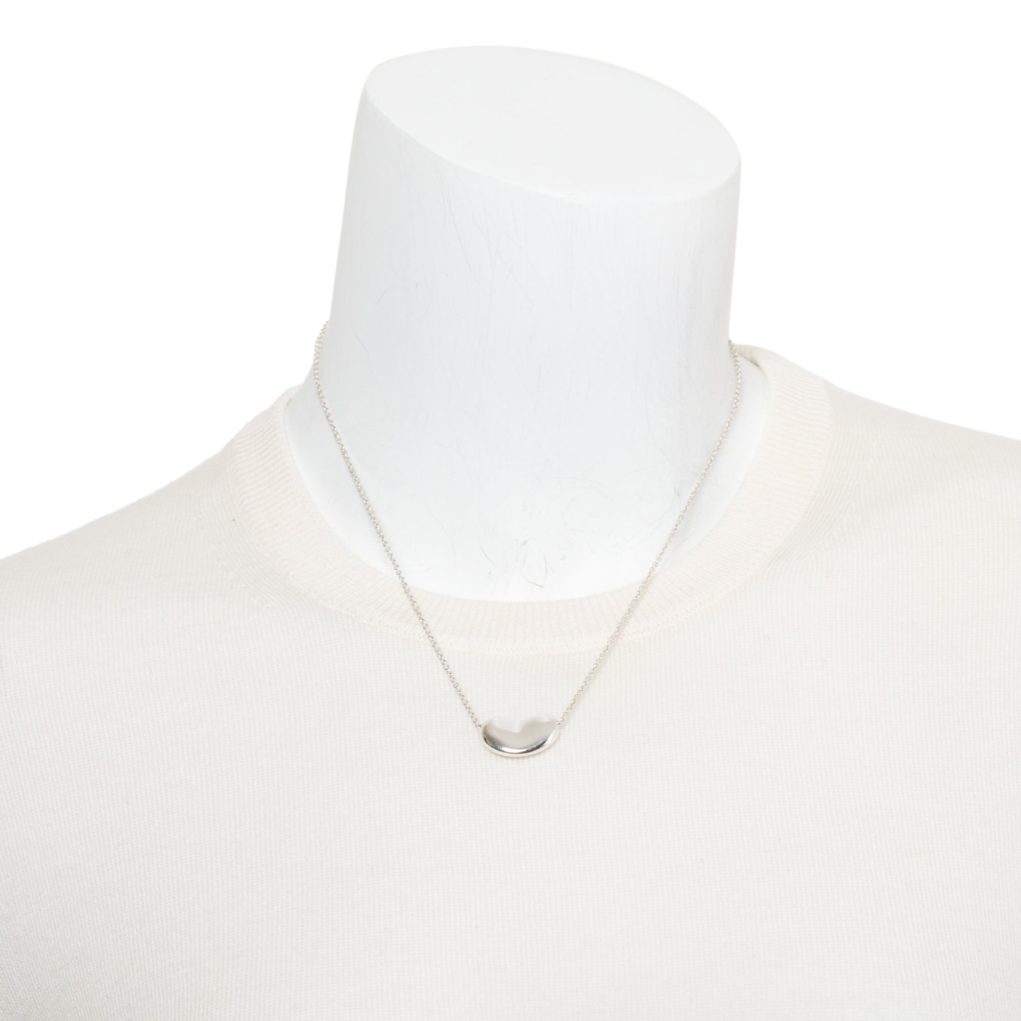 Tiffany & Co. Elsa Peretti Sterling Silver 20 MM Bean Pendant Necklace
