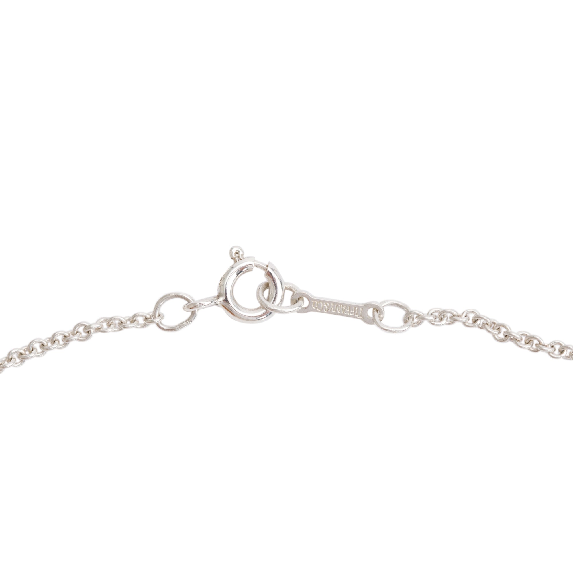 Tiffany & Co. Elsa Peretti Sterling Silver 20 MM Bean Pendant Necklace