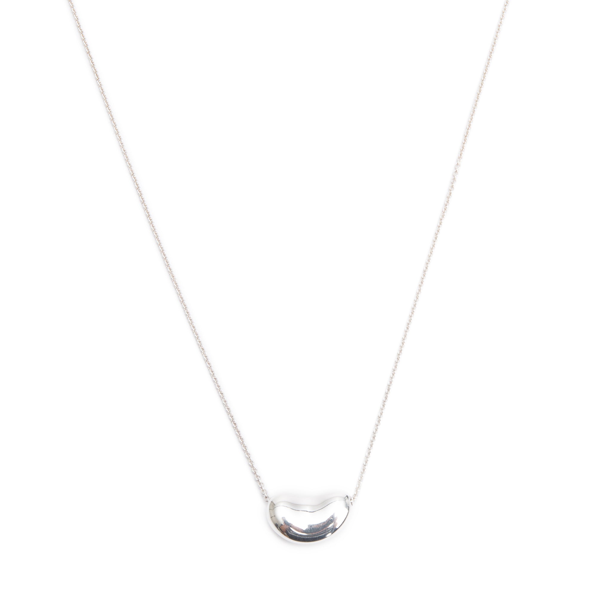 Tiffany & Co. Elsa Peretti Sterling Silver 20 MM Bean Pendant Necklace
