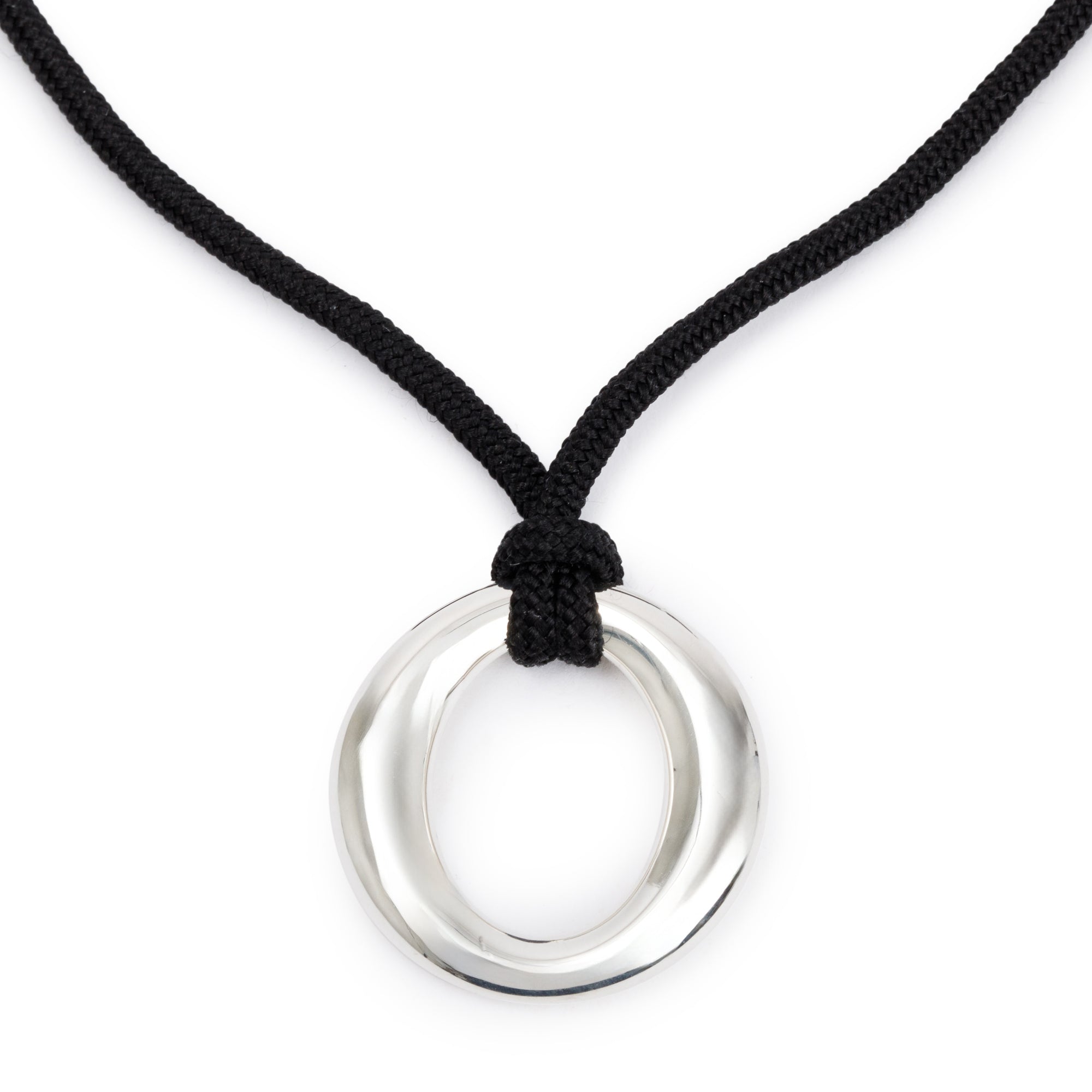 Tiffany & Co. Elsa Peretti Sterling Silver 24MM Sevillana Pendant Necklace