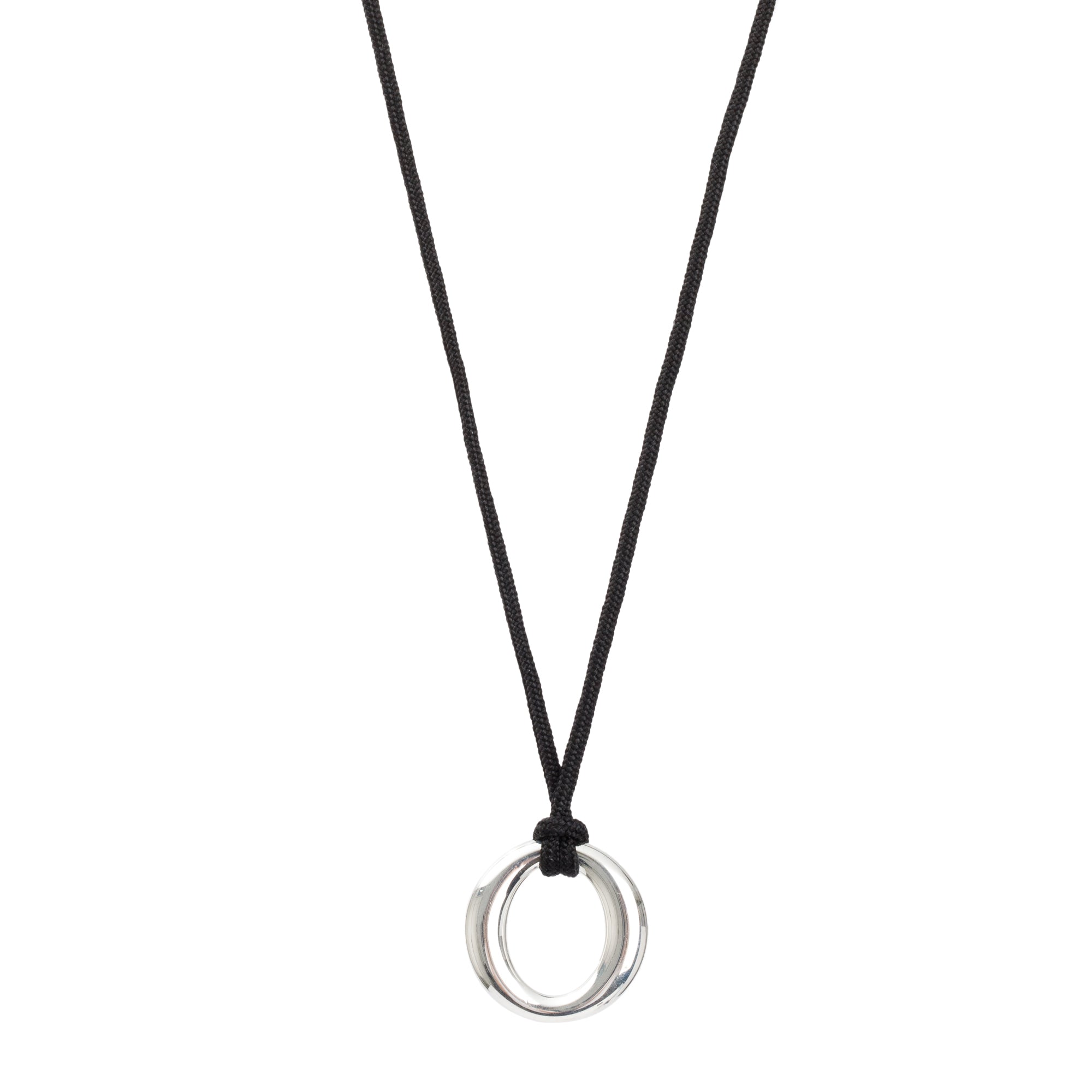 Tiffany & Co. Elsa Peretti Sterling Silver 24MM Sevillana Pendant Necklace