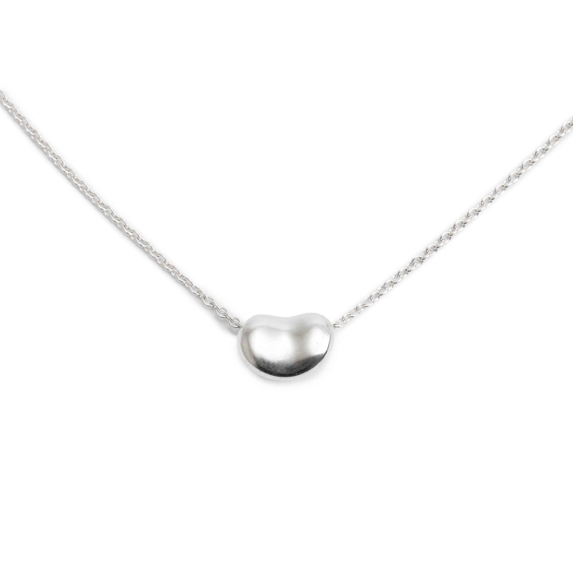 Tiffany & Co. Elsa Peretti Sterling Silver 9 MM Mini Bean Pendant Necklace