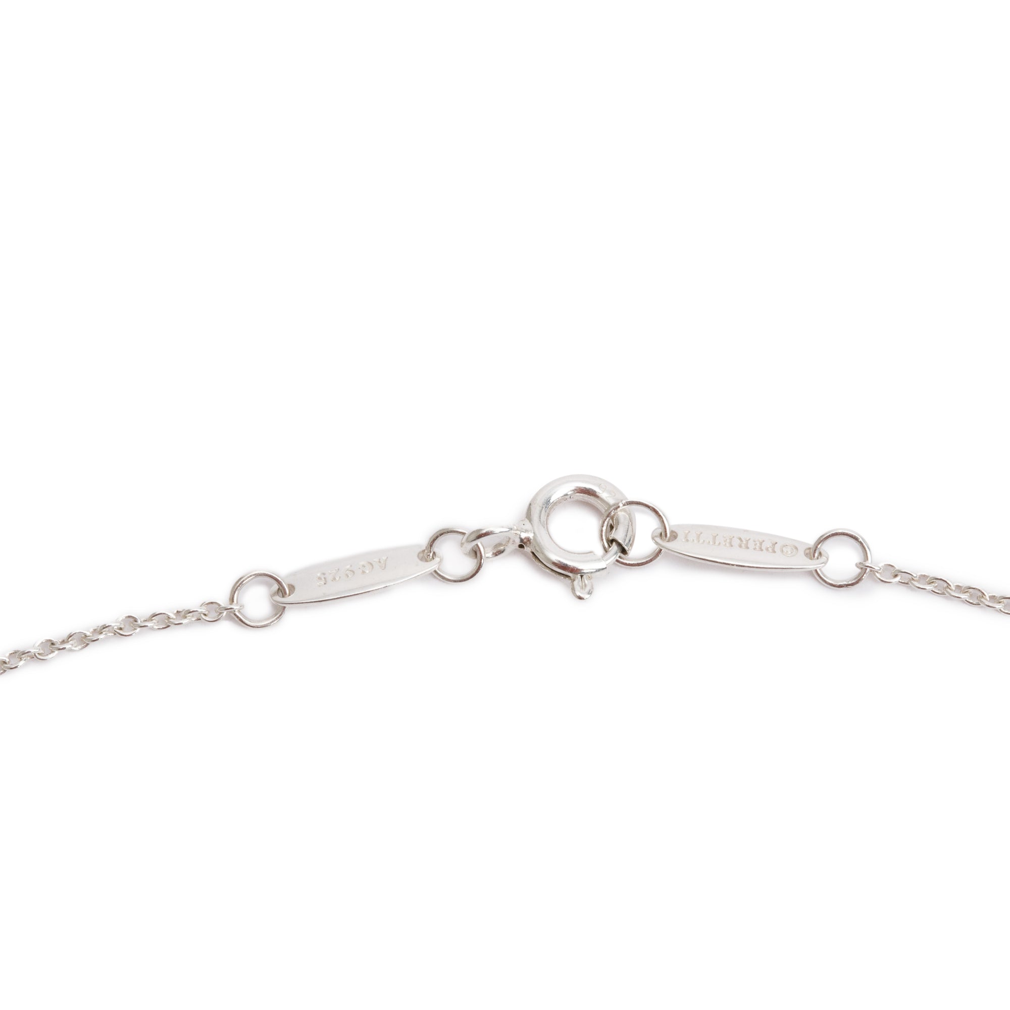 Tiffany & Co. Elsa Peretti Sterling Silver 9 MM Mini Bean Pendant Necklace