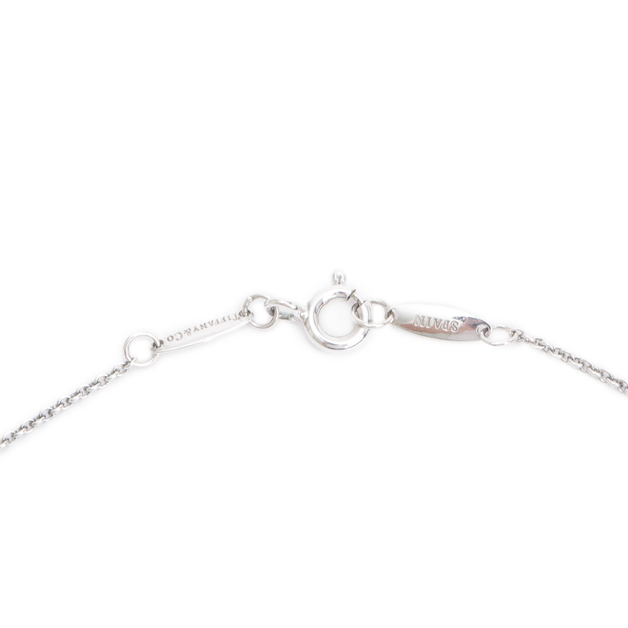 Tiffany & Co. Elsa Peretti Sterling Silver 9 MM Mini Bean Pendant Necklace