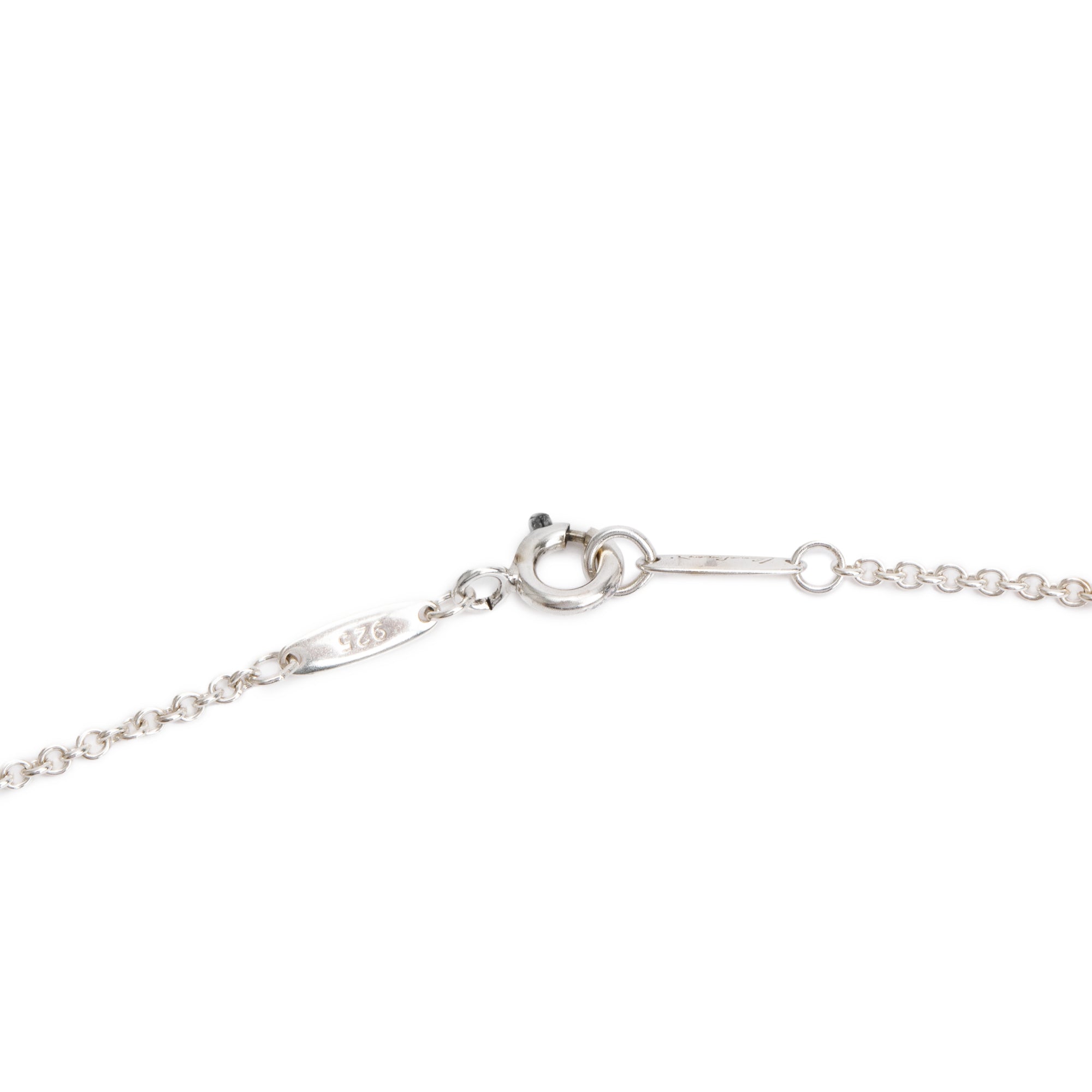 Tiffany & Co. Elsa Peretti Sterling Silver Alphabet Letter "M" Pendant Necklace
