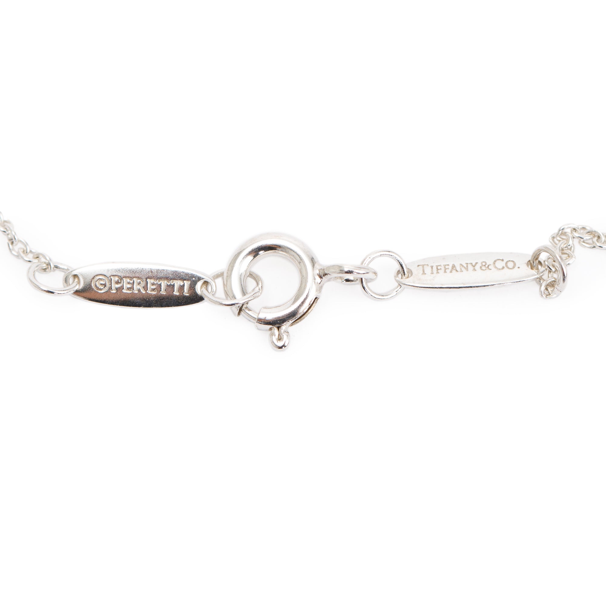 Tiffany & Co. Elsa Peretti Sterling Silver Alphabet Letter "P" Pendant Necklace