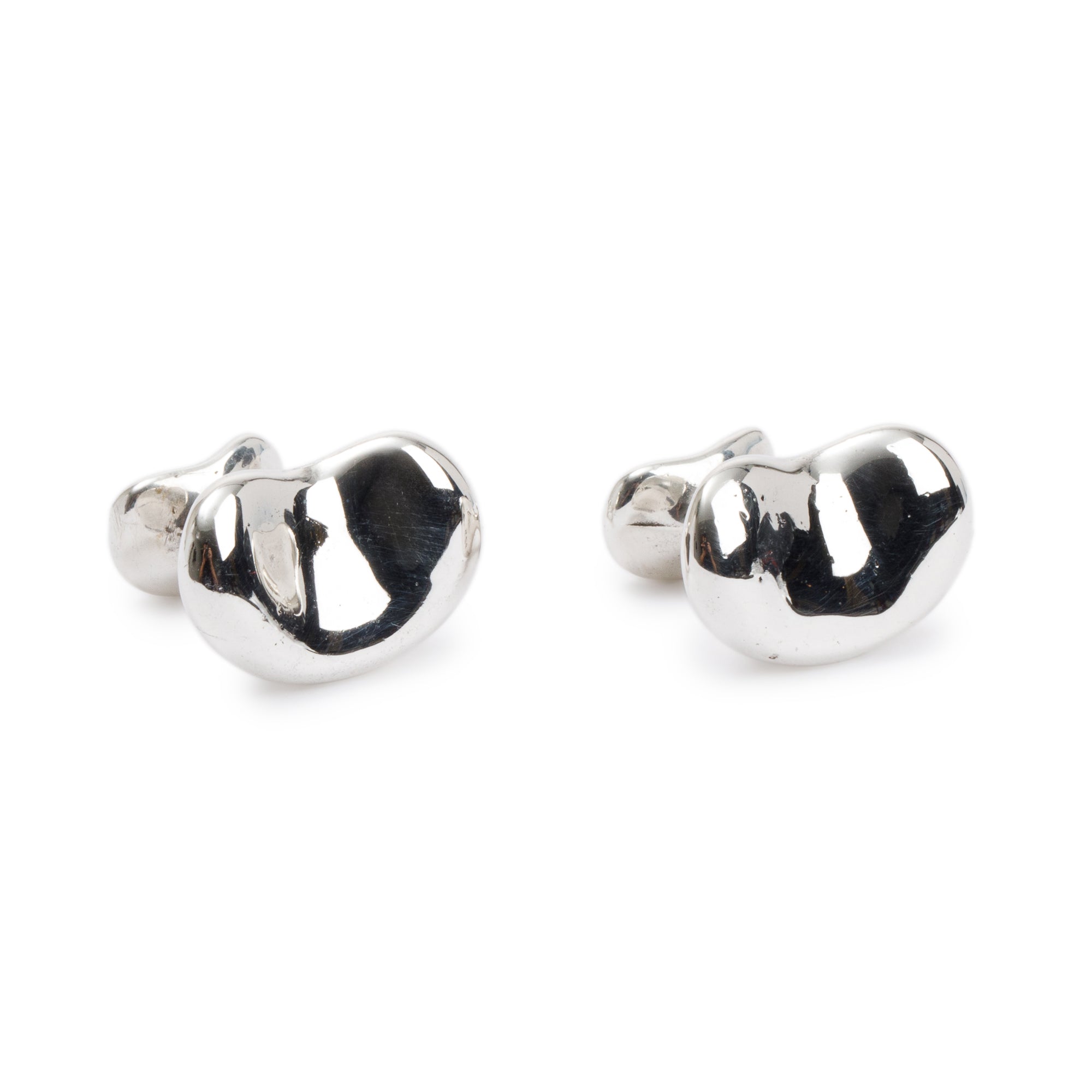 Tiffany & Co. Elsa Peretti Sterling Silver Bean Cufflinks