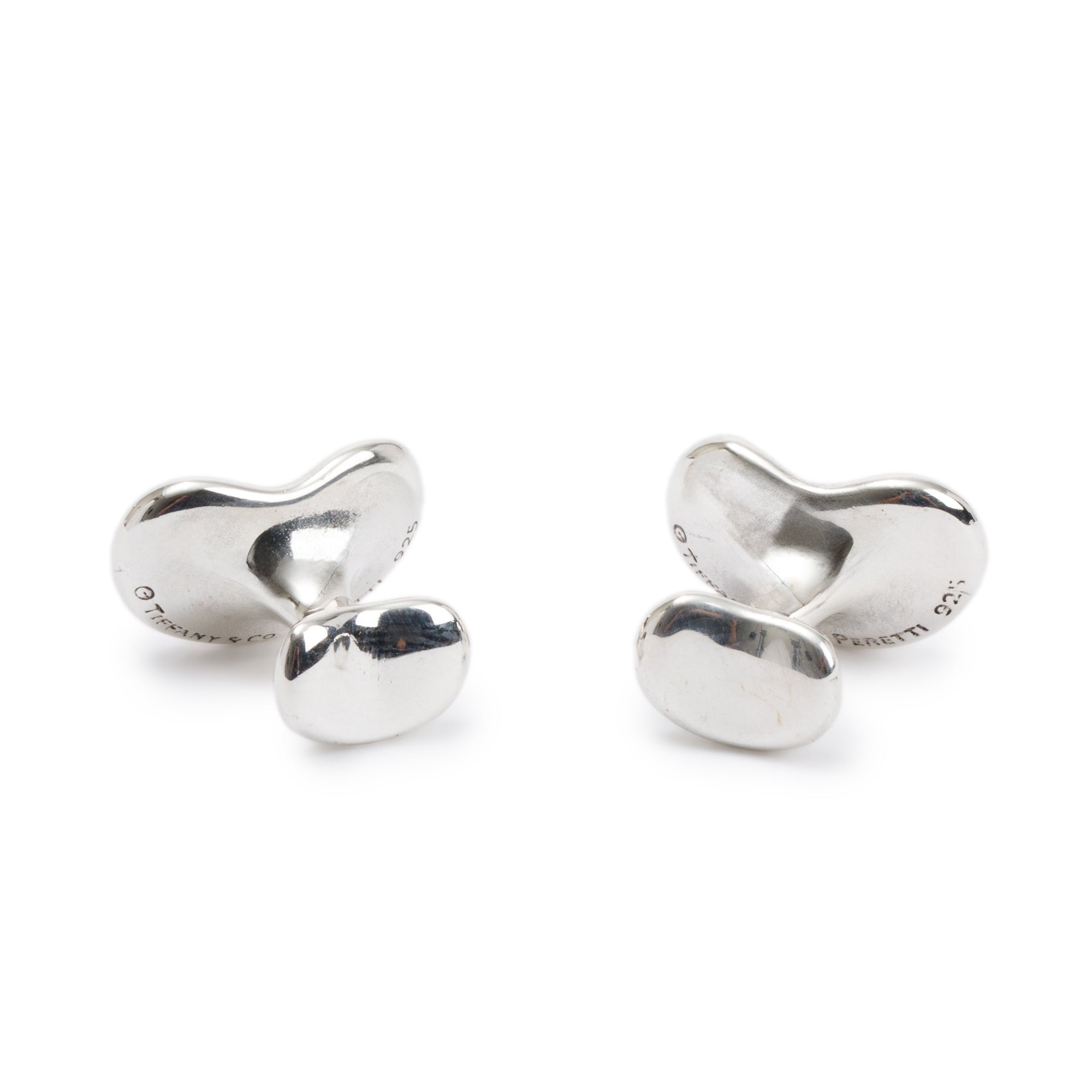 Tiffany & Co. Elsa Peretti Sterling Silver Bean Cufflinks
