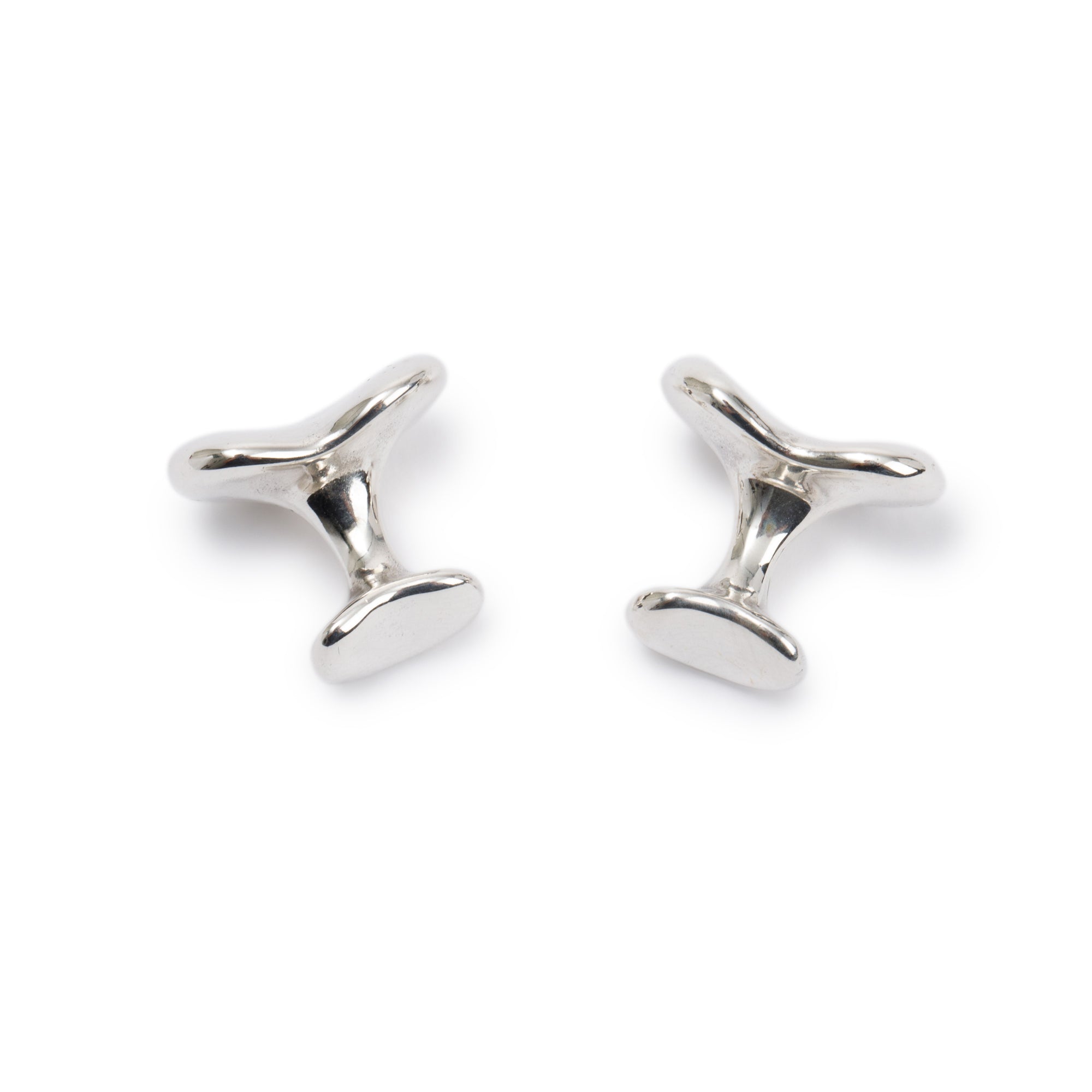 Tiffany & Co. Elsa Peretti Sterling Silver Bean Cufflinks