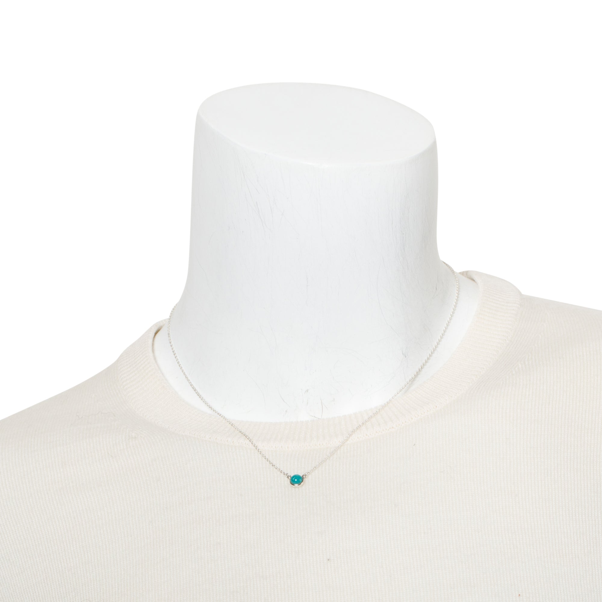 Tiffany & Co. Elsa Peretti Sterling Silver Color by the Yard Turquoise Pendant Necklace