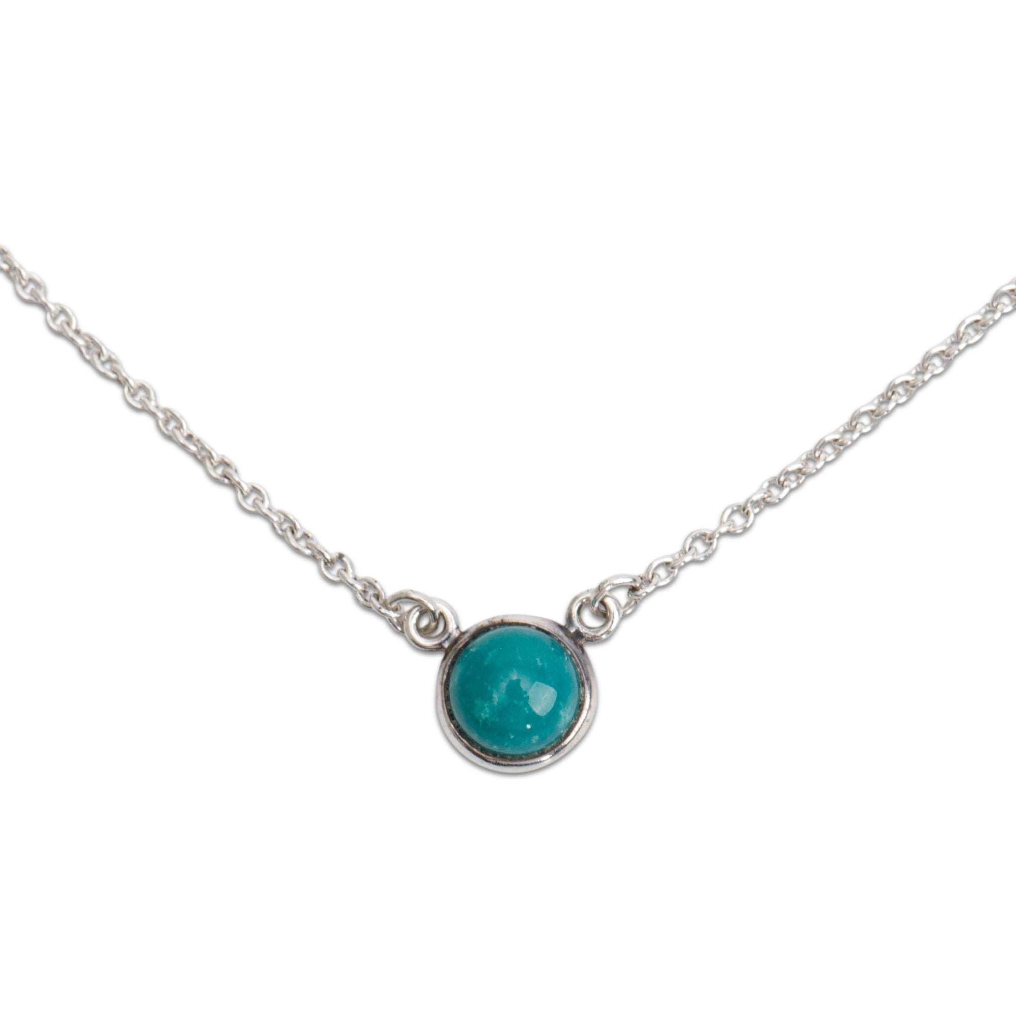 Tiffany & Co. Elsa Peretti Sterling Silver Color by the Yard Turquoise Pendant Necklace