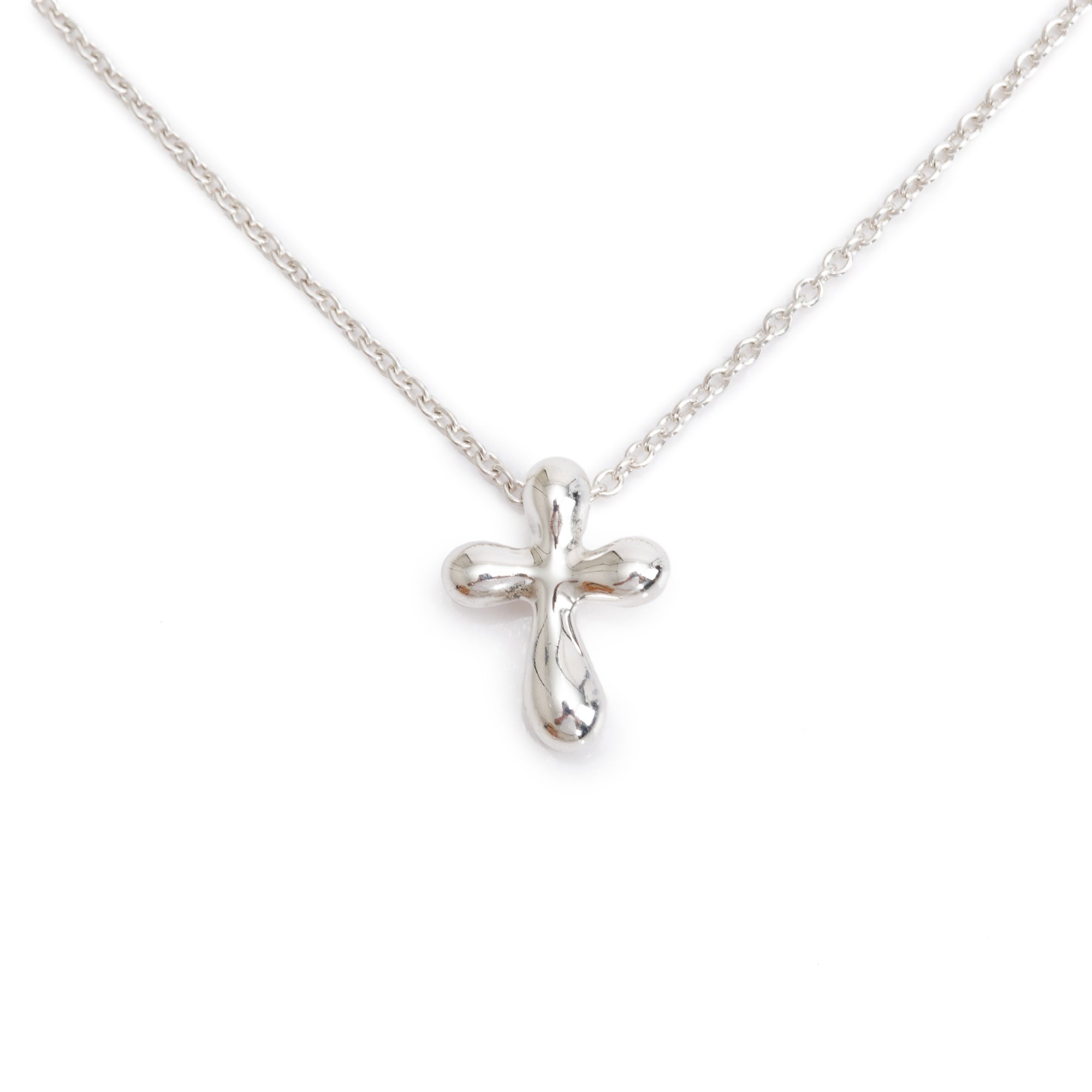 Tiffany & Co. Elsa Peretti Sterling Silver Cross Pendant Necklace