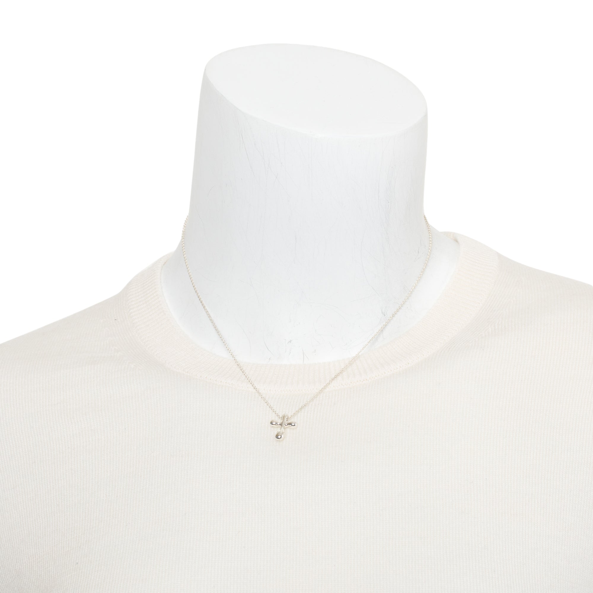 Tiffany & Co. Elsa Peretti Sterling Silver Cross Pendant Necklace
