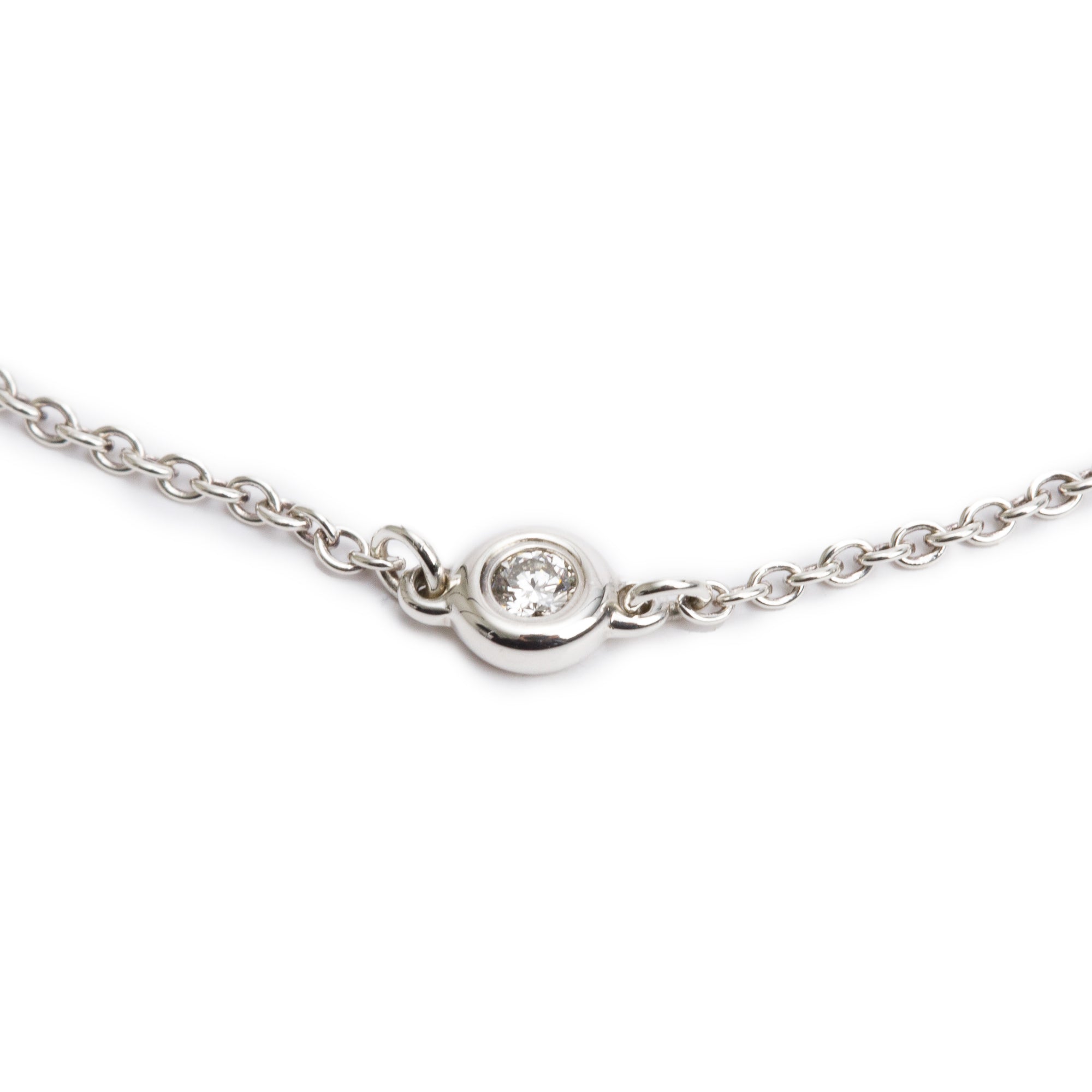 Tiffany & Co. Elsa Peretti Sterling Silver Diamonds by the Yard Bracelet