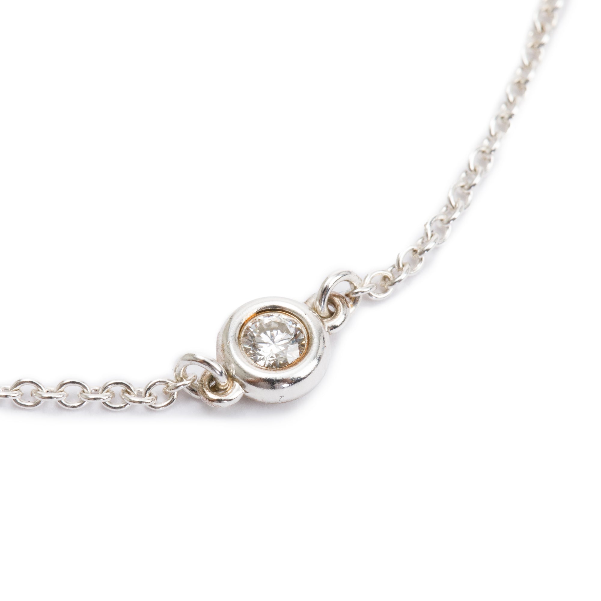 Tiffany & Co. Elsa Peretti Sterling Silver Diamonds by the Yard Bracelet