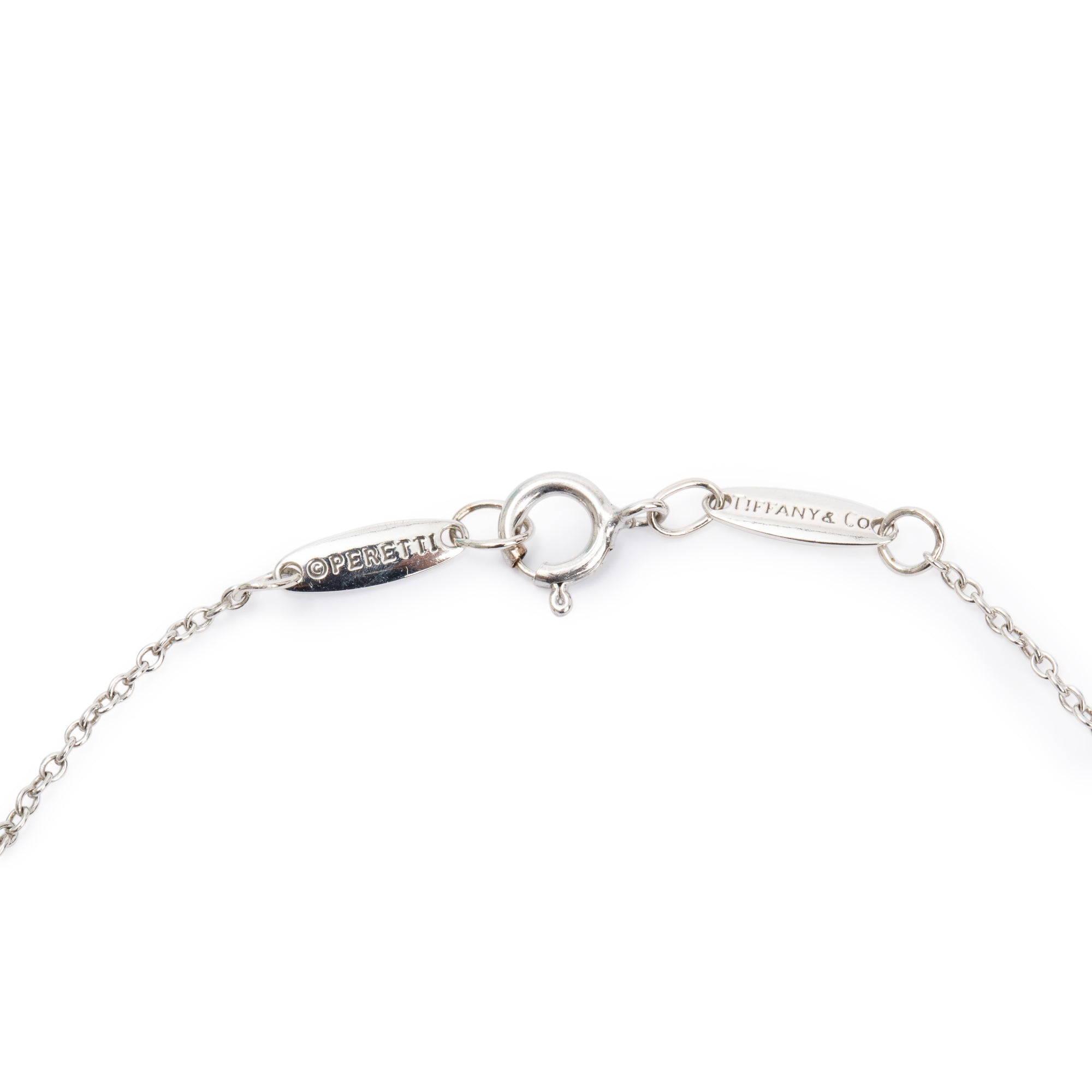 Tiffany & Co. Elsa Peretti Sterling Silver Diamonds by the Yard Bracelet w/ Box