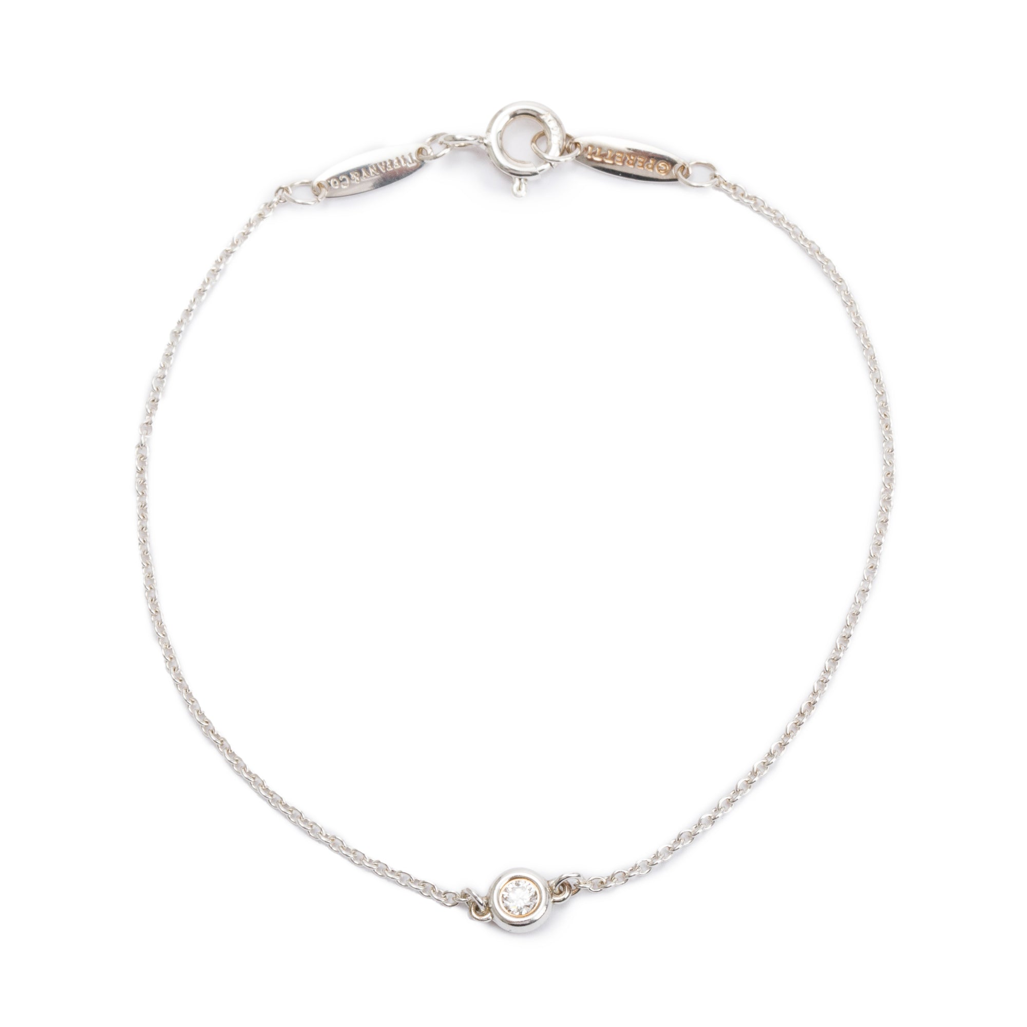 Tiffany & Co. Elsa Peretti Sterling Silver Diamonds by the Yard Bracelet