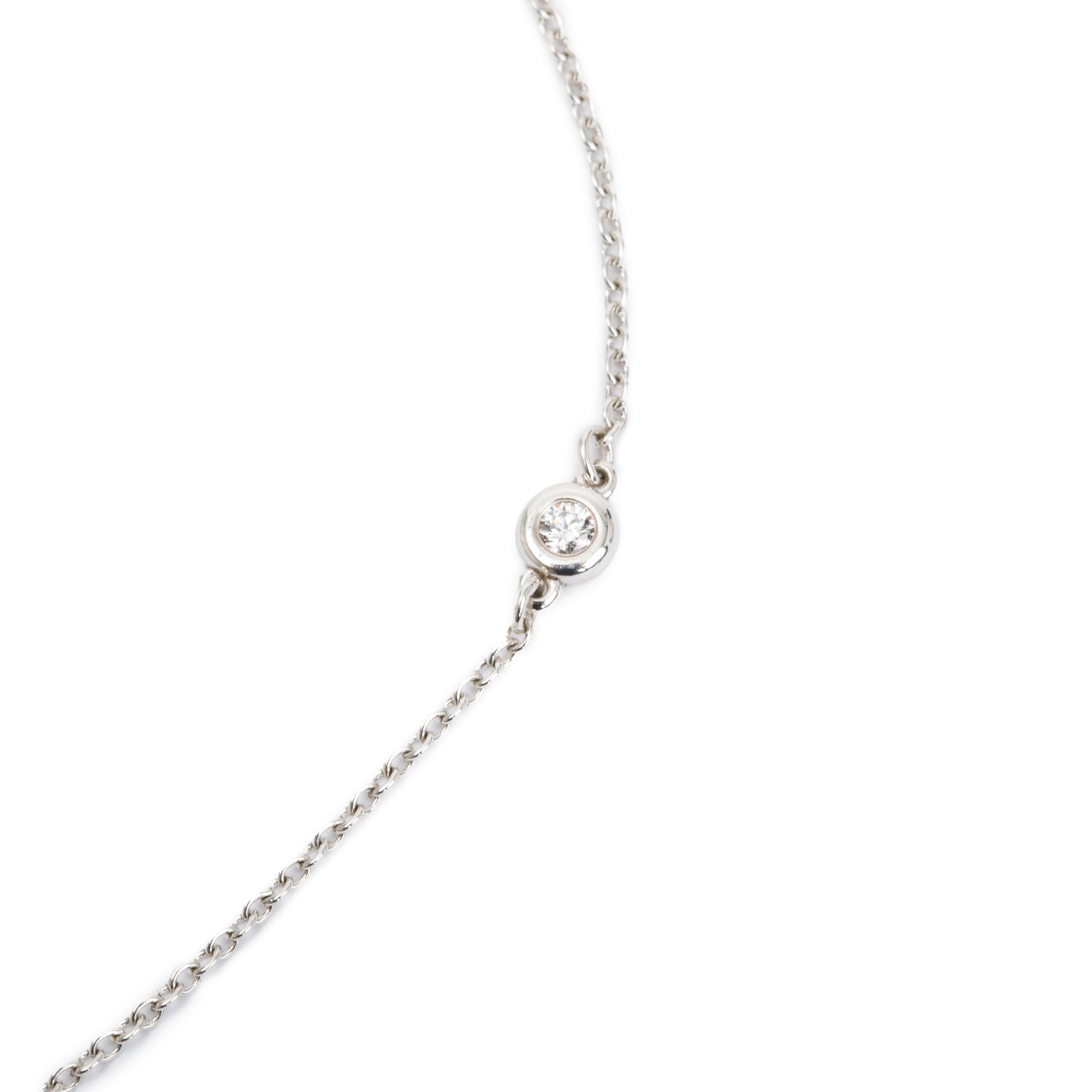 Tiffany & Co. Elsa Peretti Sterling Silver Diamonds by the Yard Open Heart Bracelet