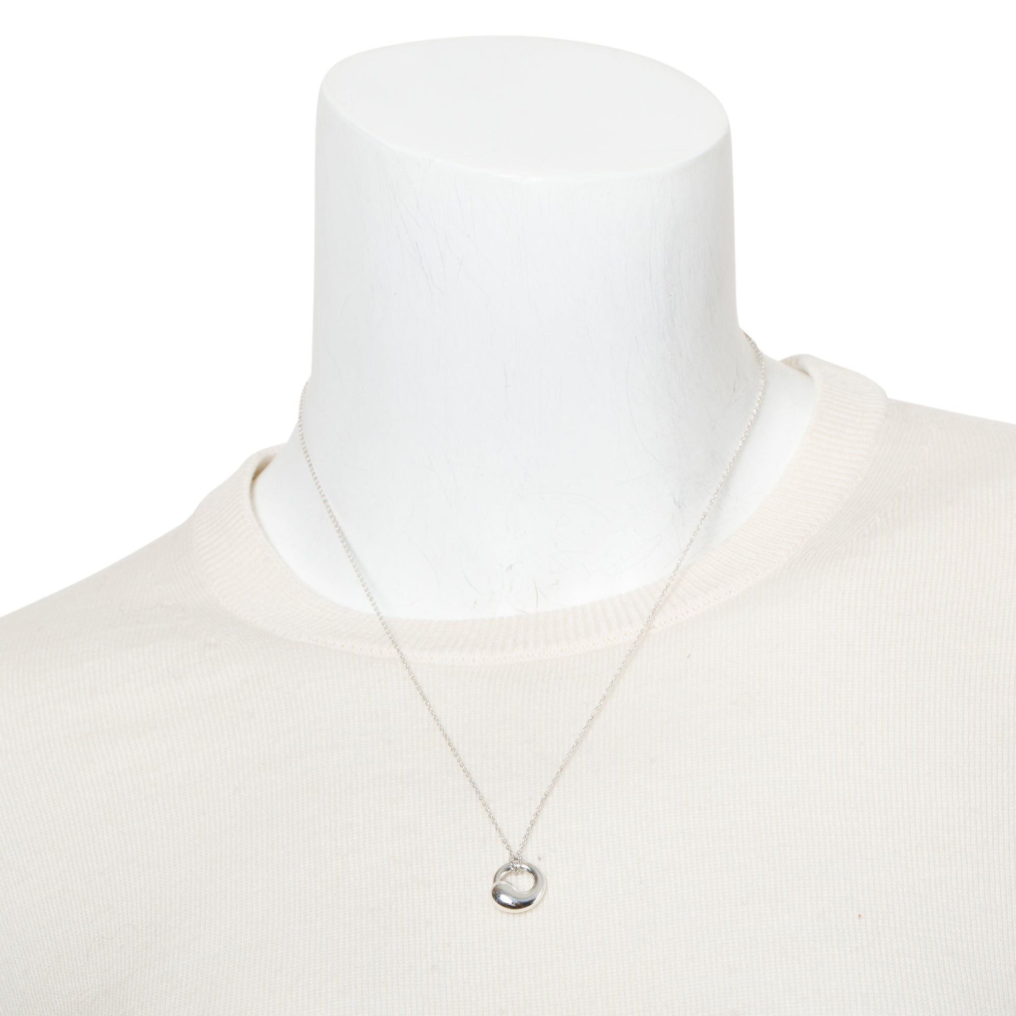 Tiffany & Co. Elsa Peretti Sterling Silver Eternal Circle Pendant Necklace
