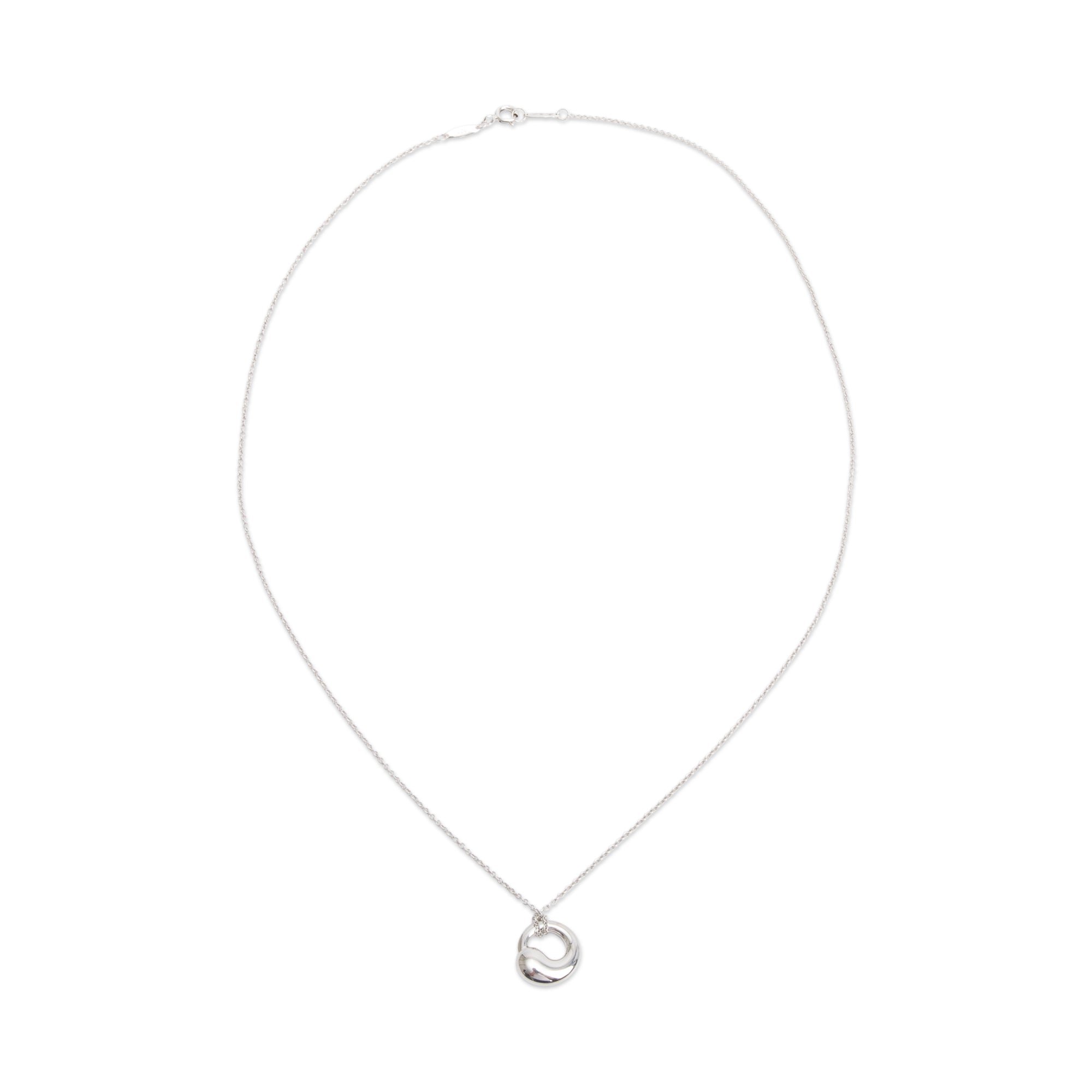 Tiffany & Co. Elsa Peretti Sterling Silver Eternal Circle Pendant Necklace
