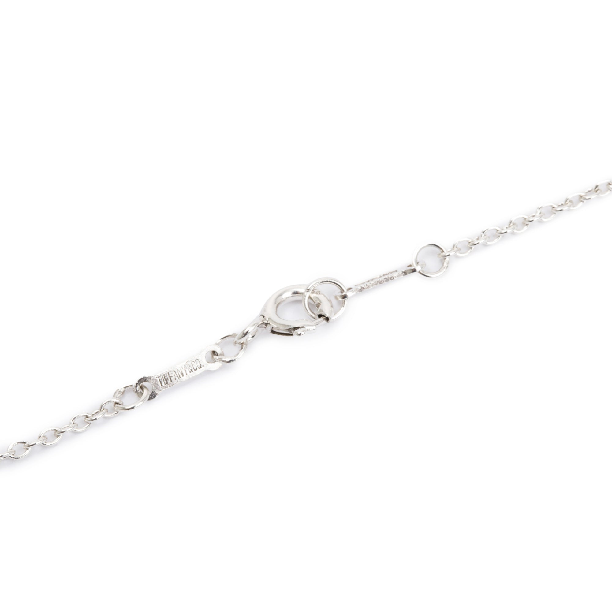 Tiffany & Co. Elsa Peretti Sterling Silver Large 27 MM Open Heart Pendant Necklace