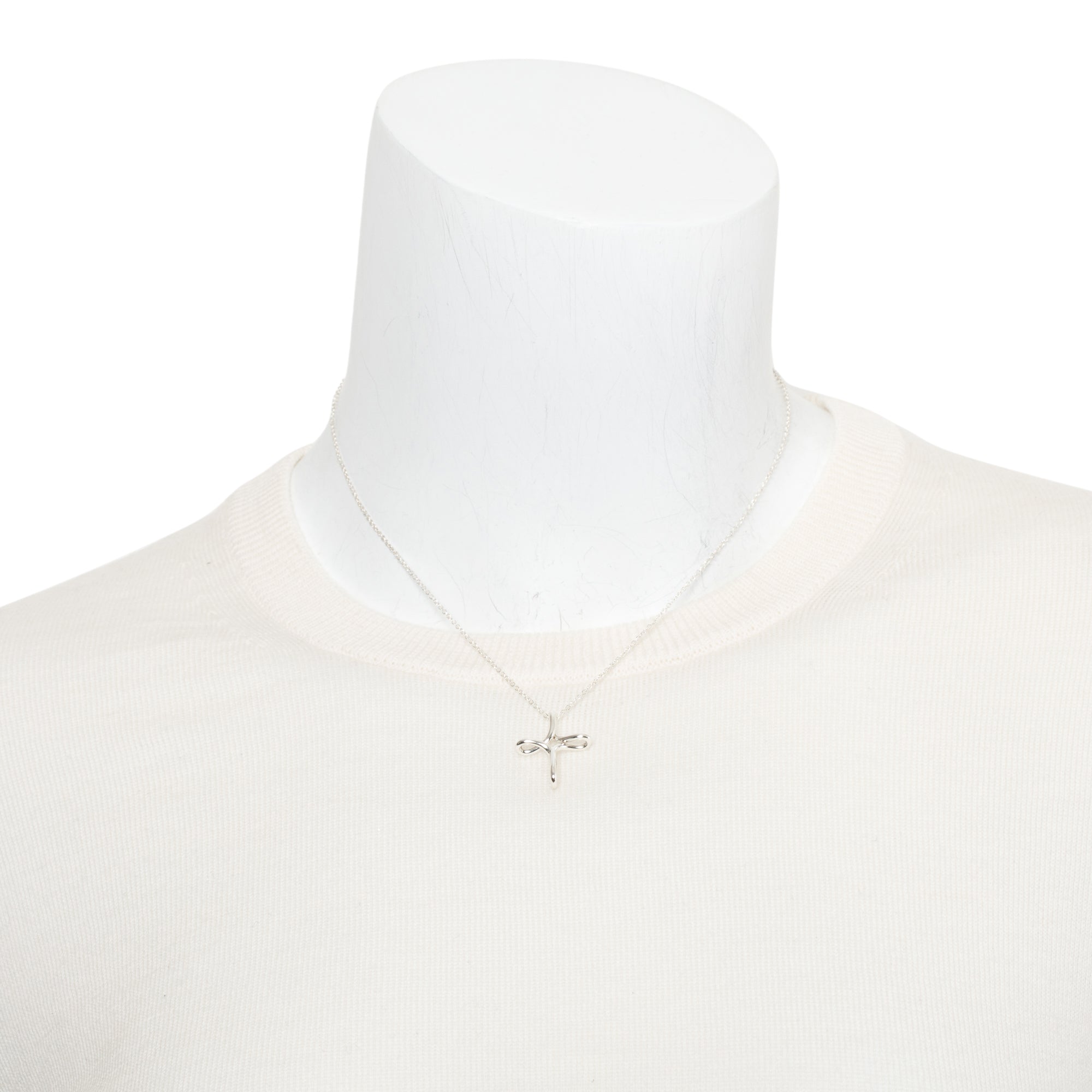 Tiffany & Co. Elsa Peretti Sterling Silver Medium Infinity Cross Pendant Necklace