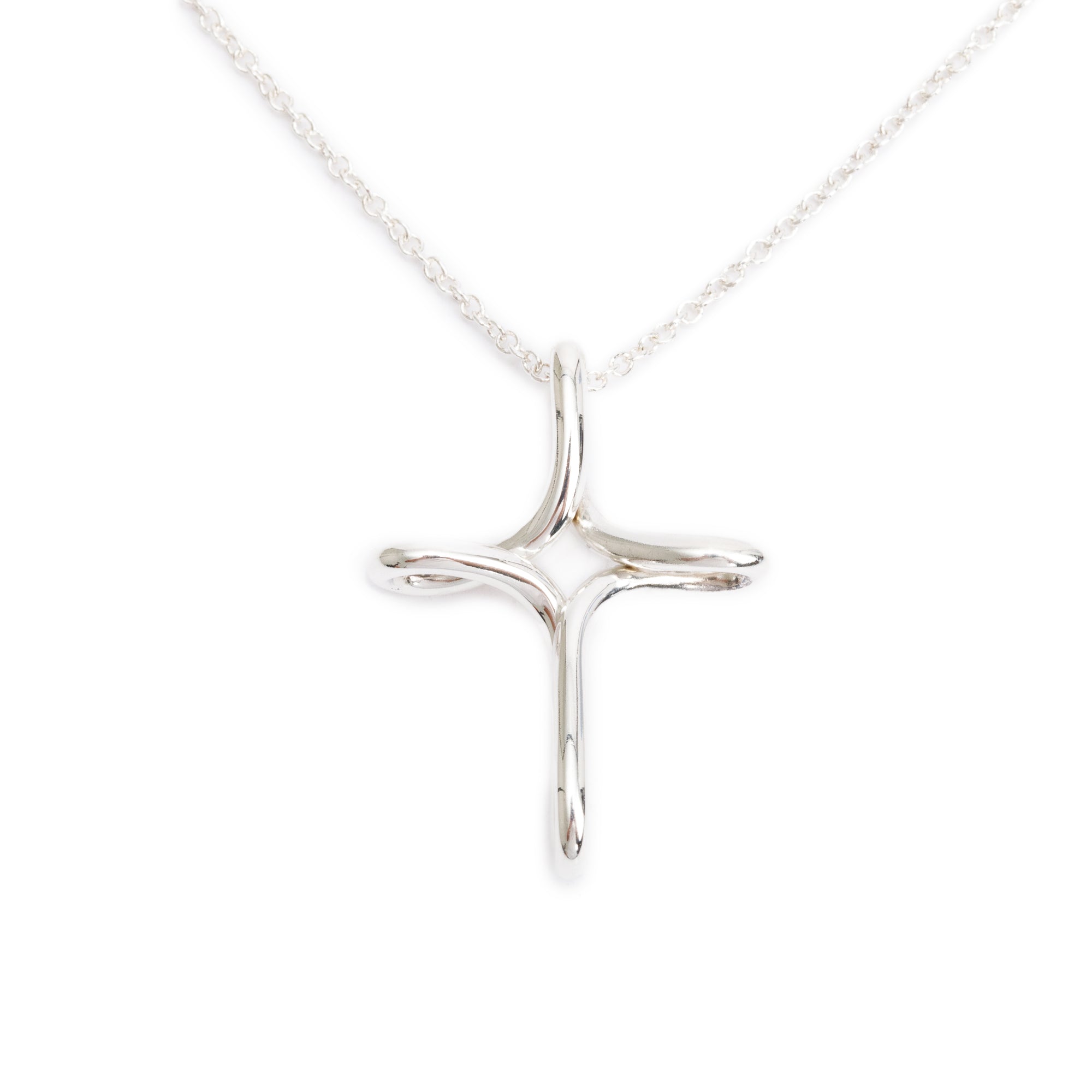 Tiffany & Co. Elsa Peretti Sterling Silver Medium Infinity Cross Pendant Necklace