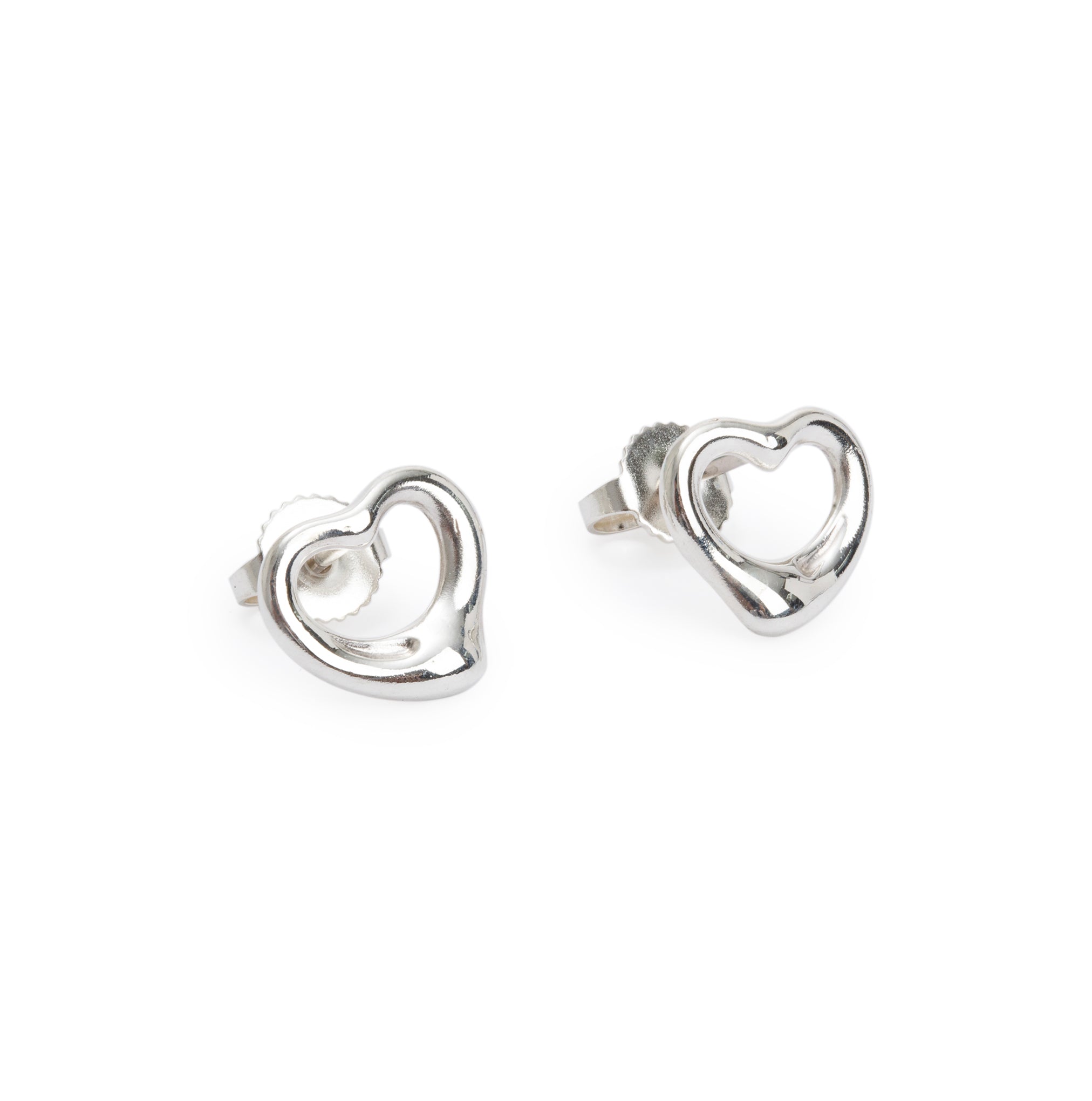 Tiffany & Co. Elsa Peretti Open Heart Earrings - Sterling Silver Stud,  Earrings - TIF34449 | The RealReal