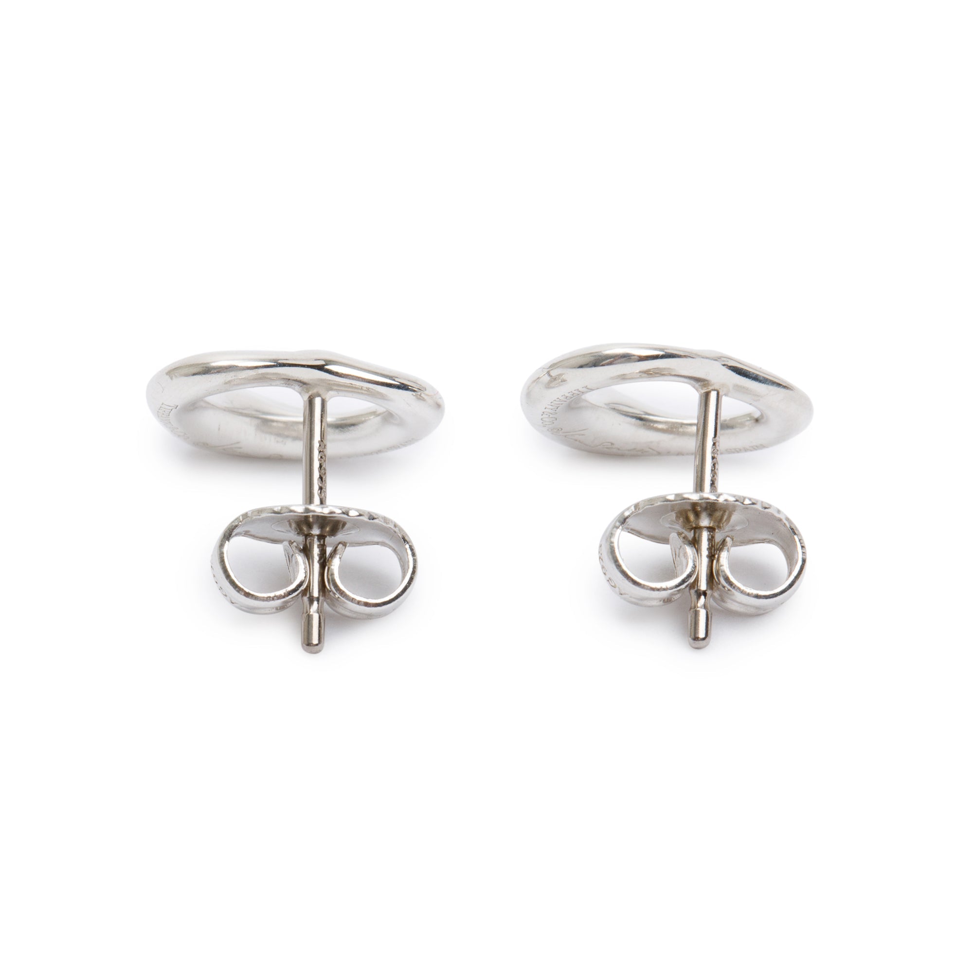 Tiffany & Co. Elsa Peretti Sterling Silver Open Heart Earrings, 11 MM