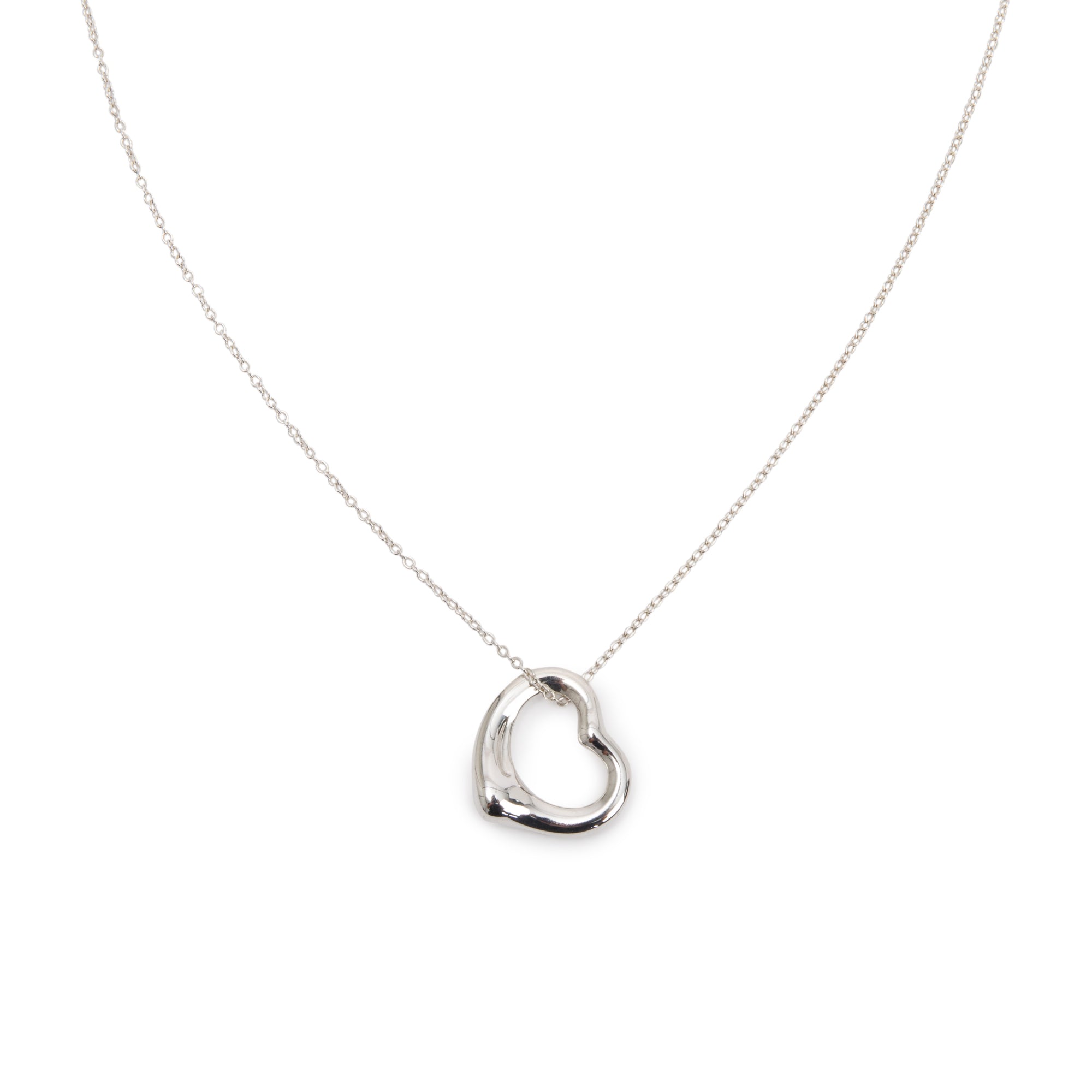 Authentic Tiffany & Co. Open Heart Necklace #260-004-633-7320 | eBay