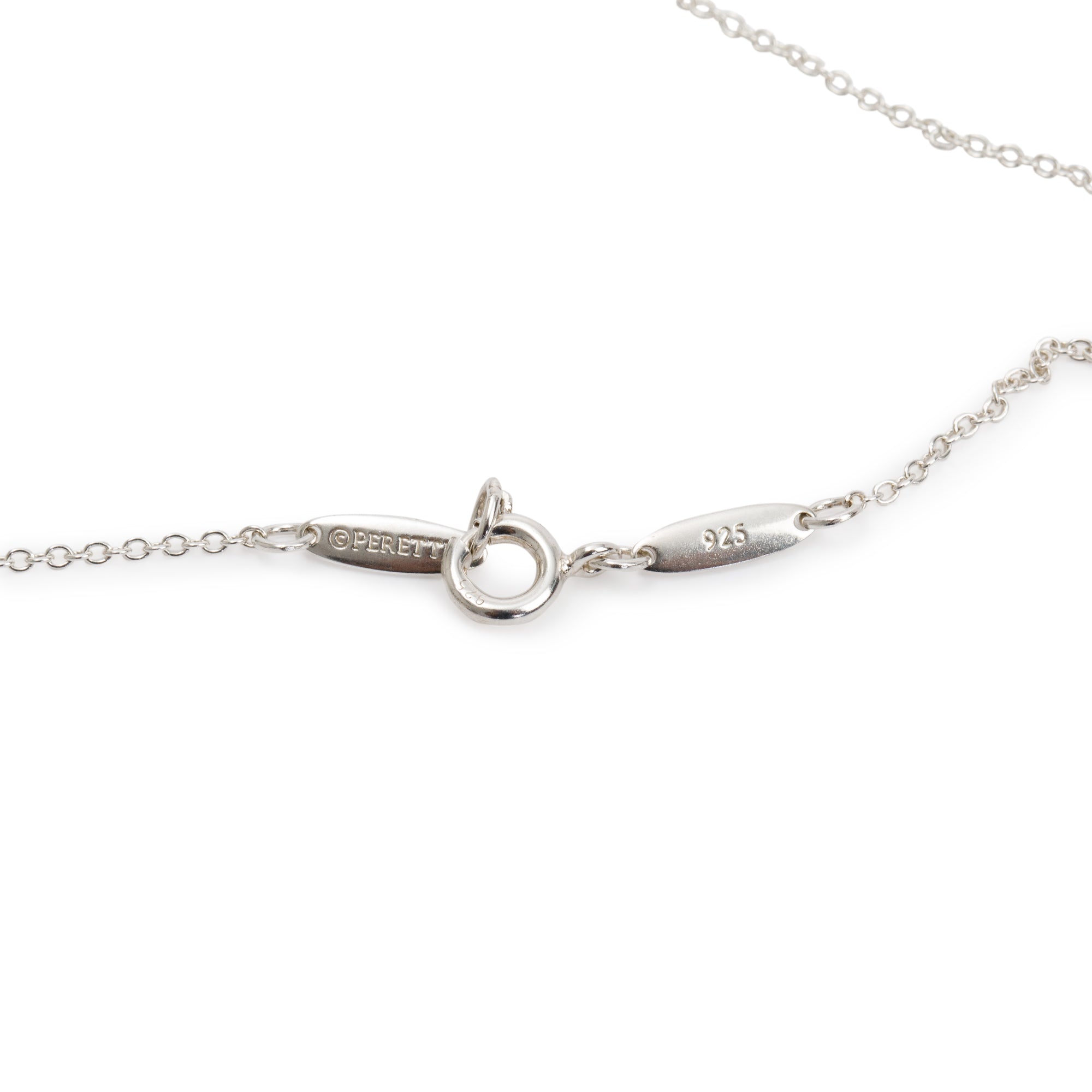 Tiffany & Co. Elsa Peretti Sterling Silver Open Heart Pendant Necklace, 16 MM
