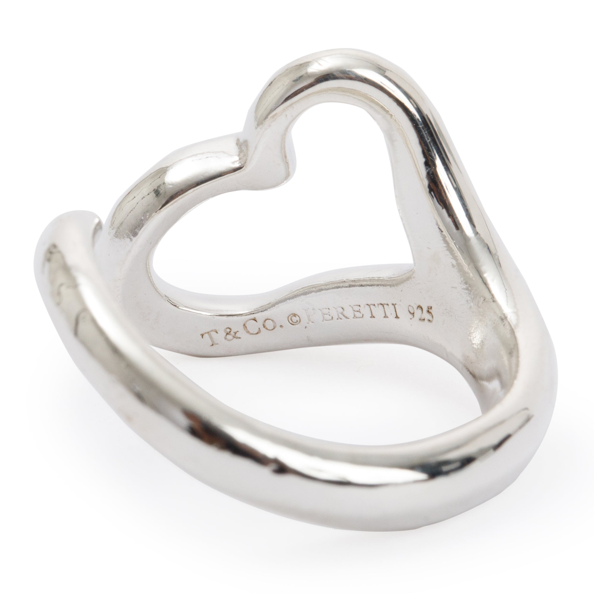Tiffany & Co. Elsa Peretti Sterling Silver Open Heart Ring