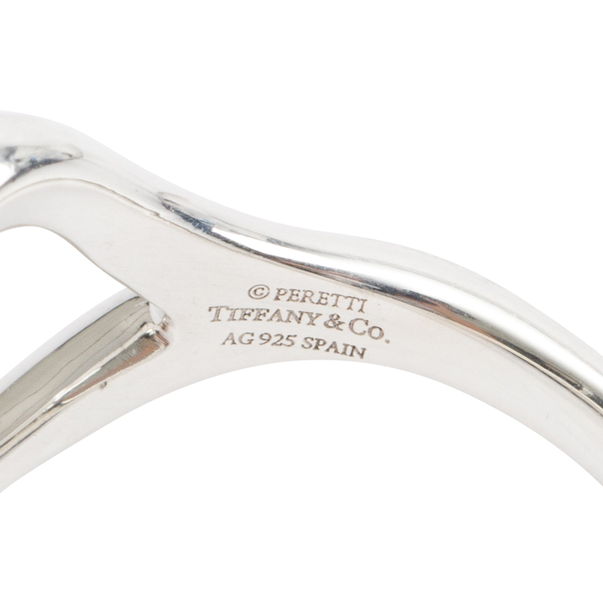 Tiffany & Co. Elsa Peretti Sterling Silver Open Heart Ring, Size 5.5