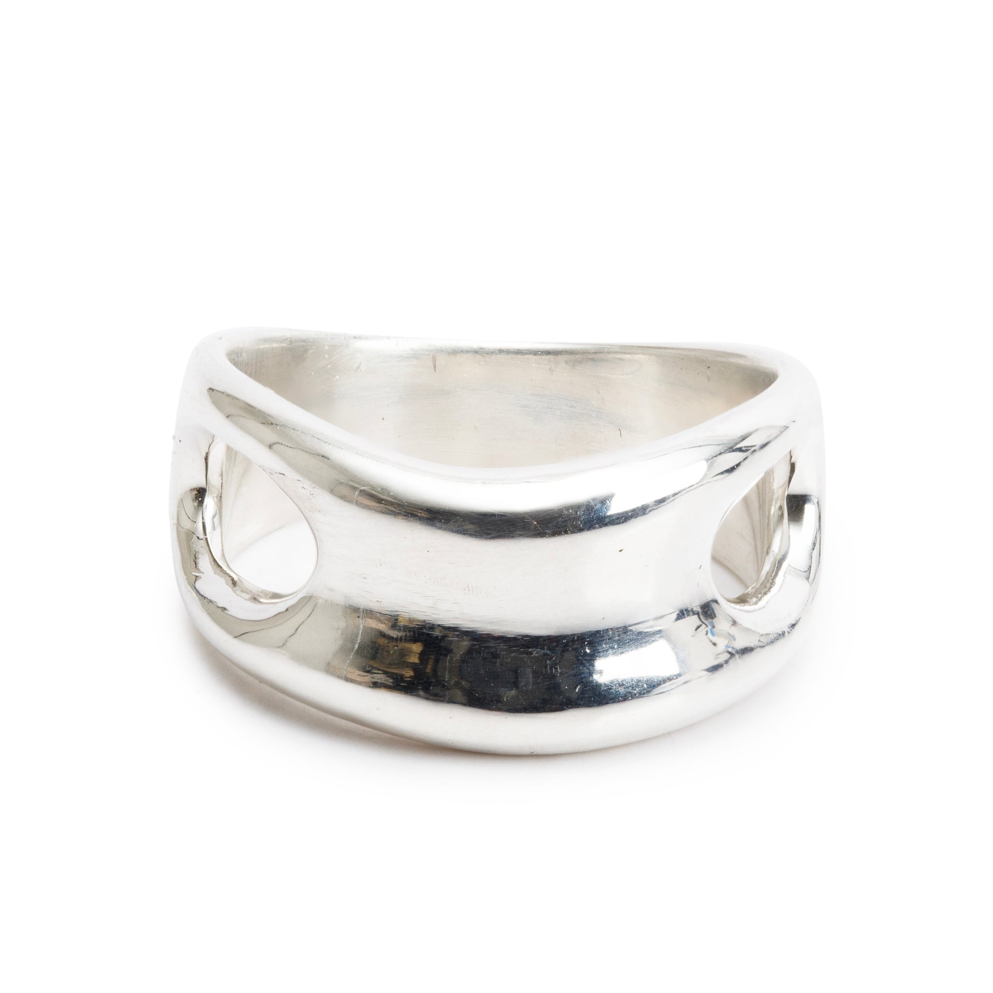 Tiffany & Co. Elsa Peretti Sterling Silver Open Side Ring, Size 6.75