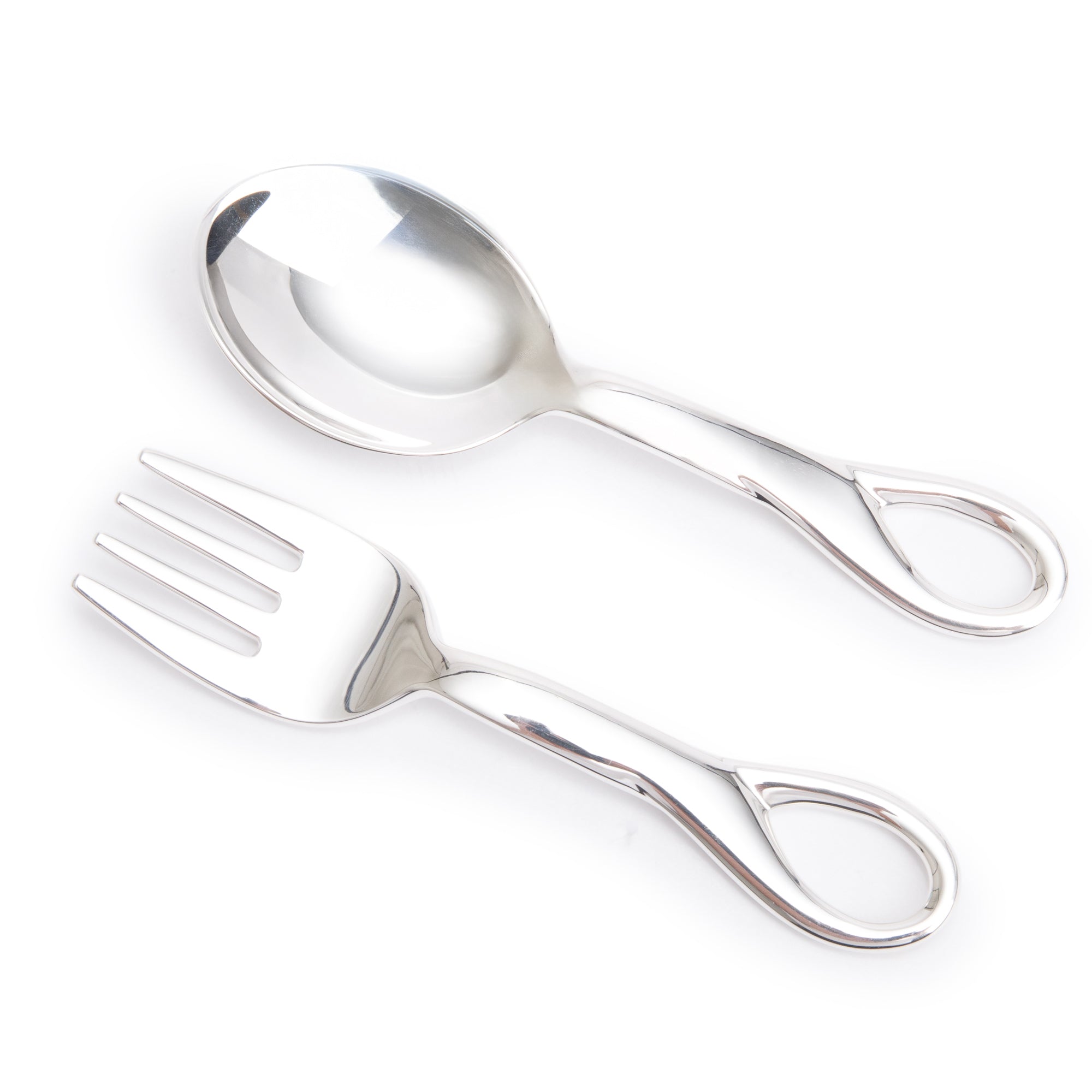 Tiffany & Co. Elsa Peretti Sterling Silver Padova Fork & Spoon Baby Set w/ Box