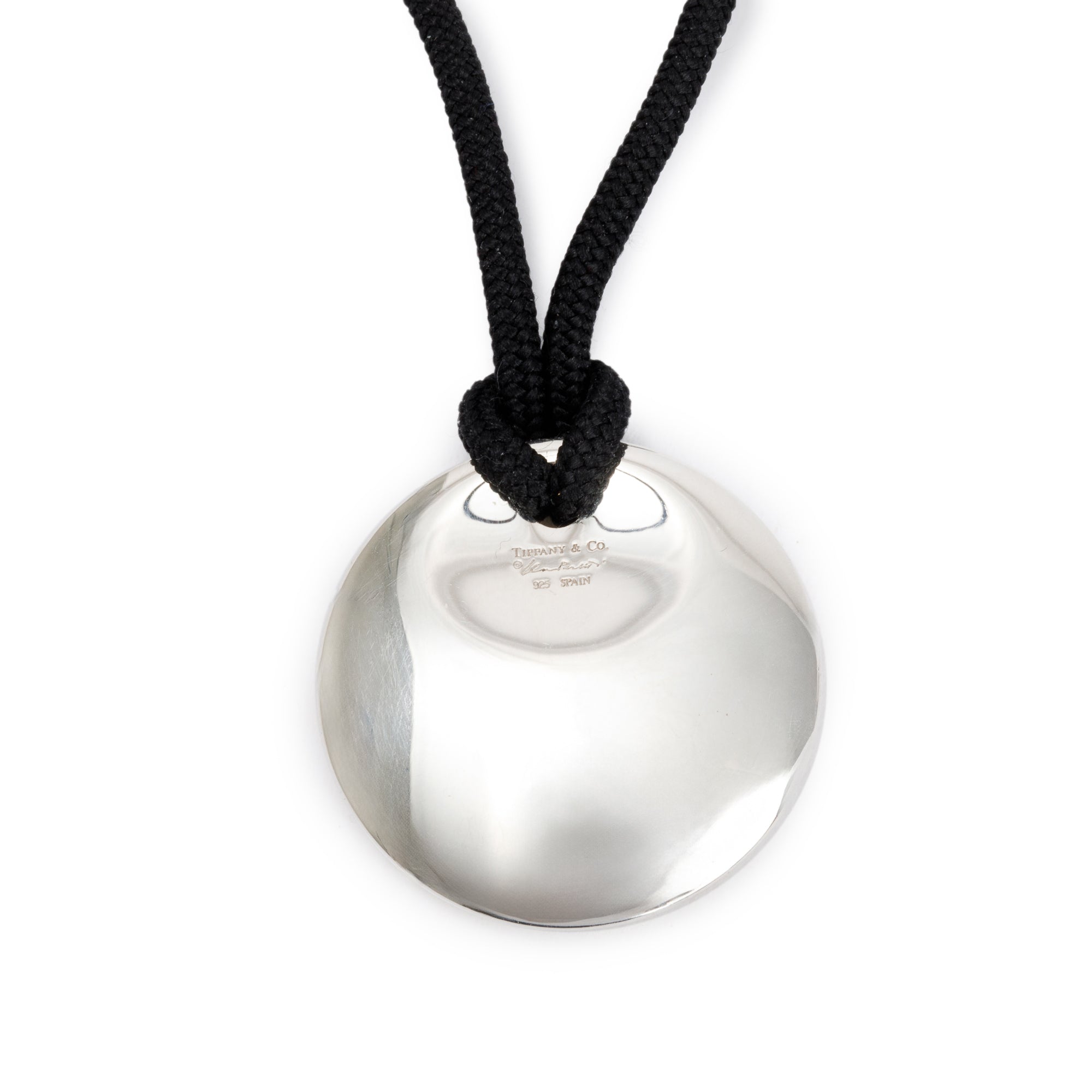 Tiffany & Co. Elsa Peretti Sterling Silver Round Pendant Necklace