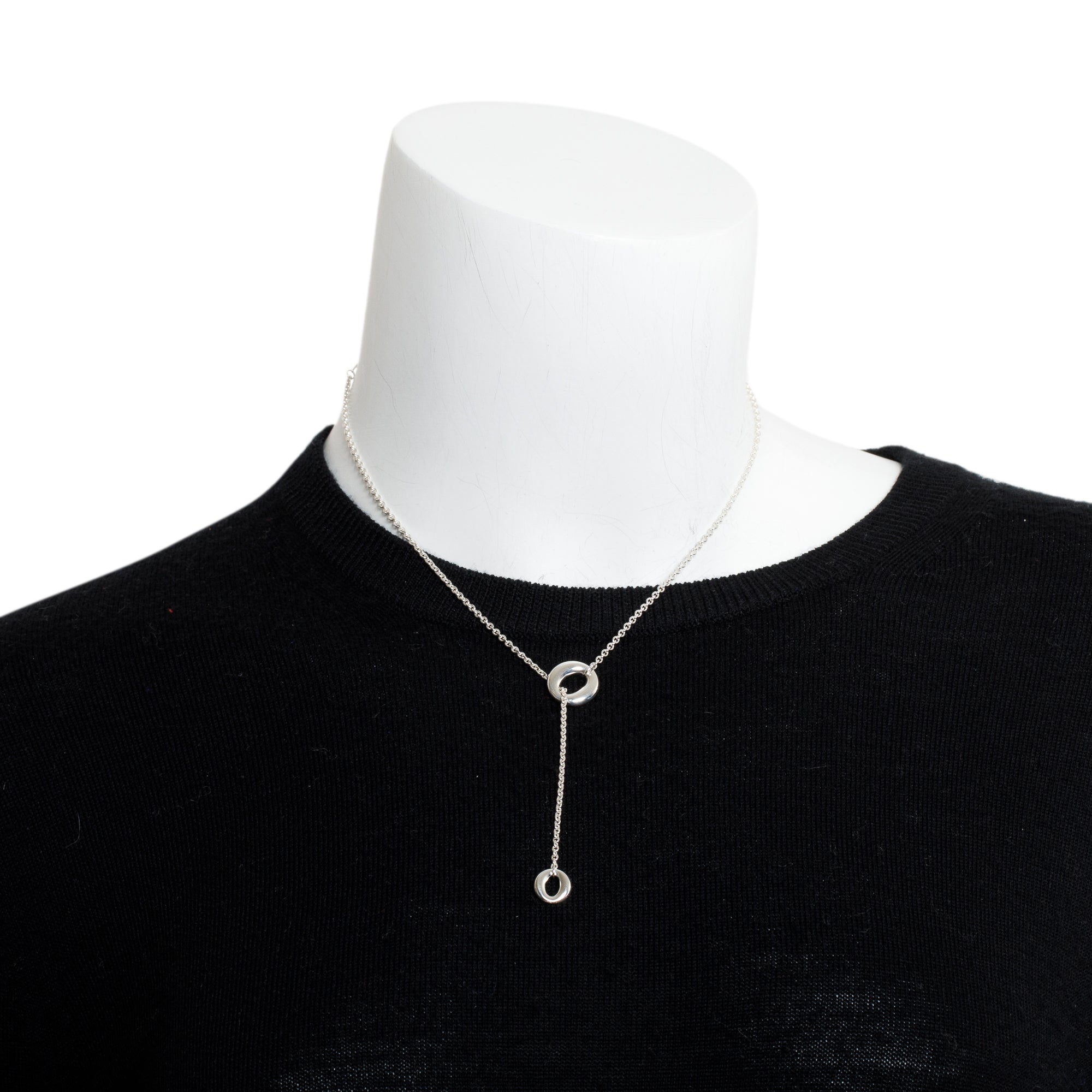 Tiffany & Co. Elsa Peretti Sterling Silver Sevillana Lariat Necklace