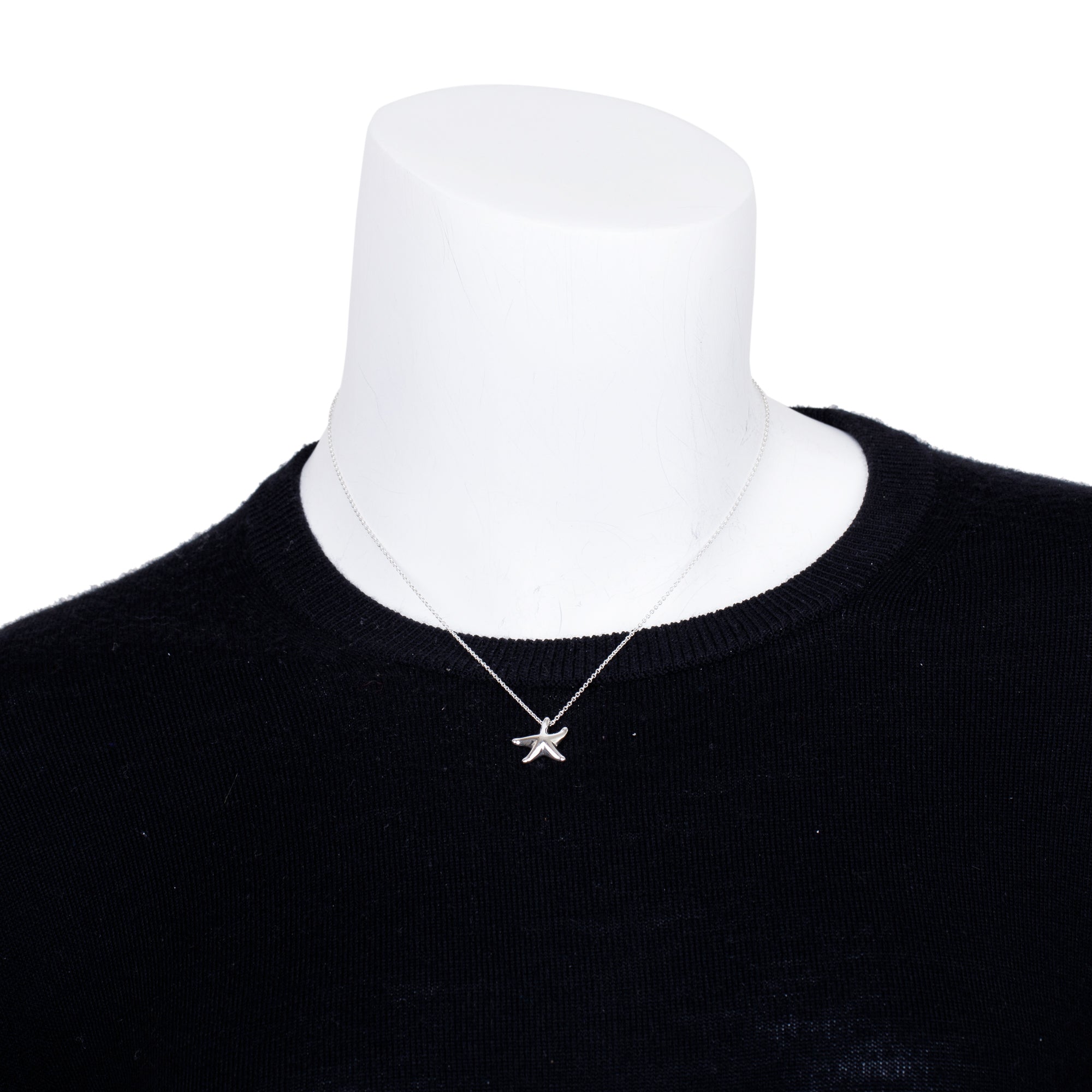 Tiffany & Co. Elsa Peretti Sterling Silver Starfish Pendant Necklace