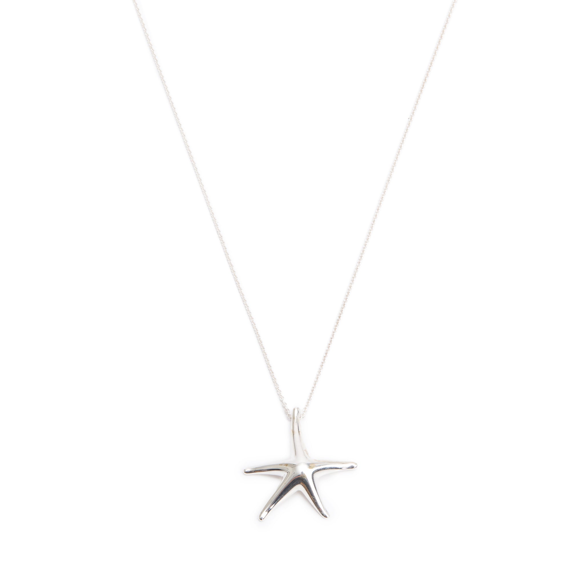 Tiffany & Co. Elsa Peretti Sterling Silver Starfish Pendant Necklace, 28 MM