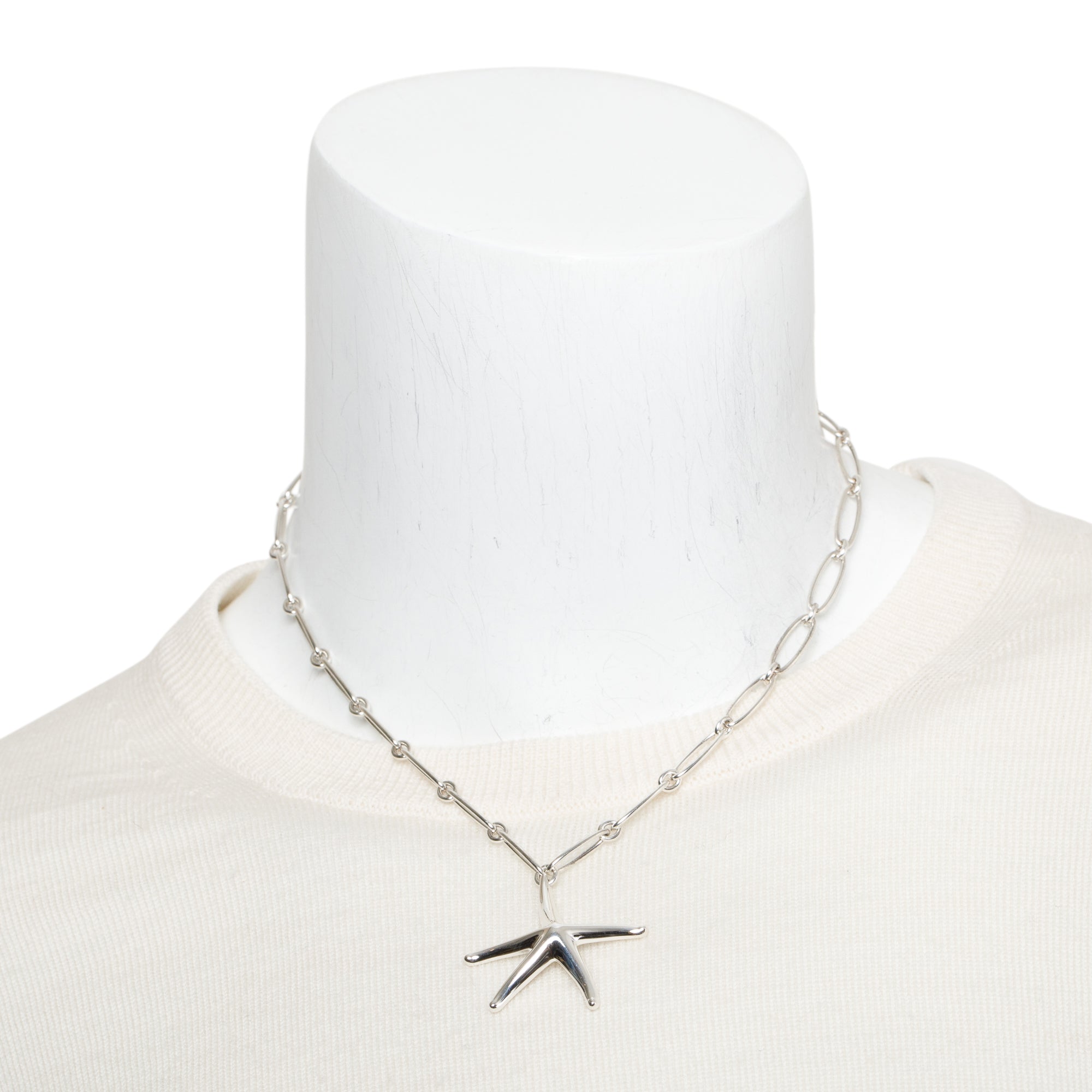 Tiffany & Co. Elsa Peretti Sterling Silver Starfish Pendant Necklace