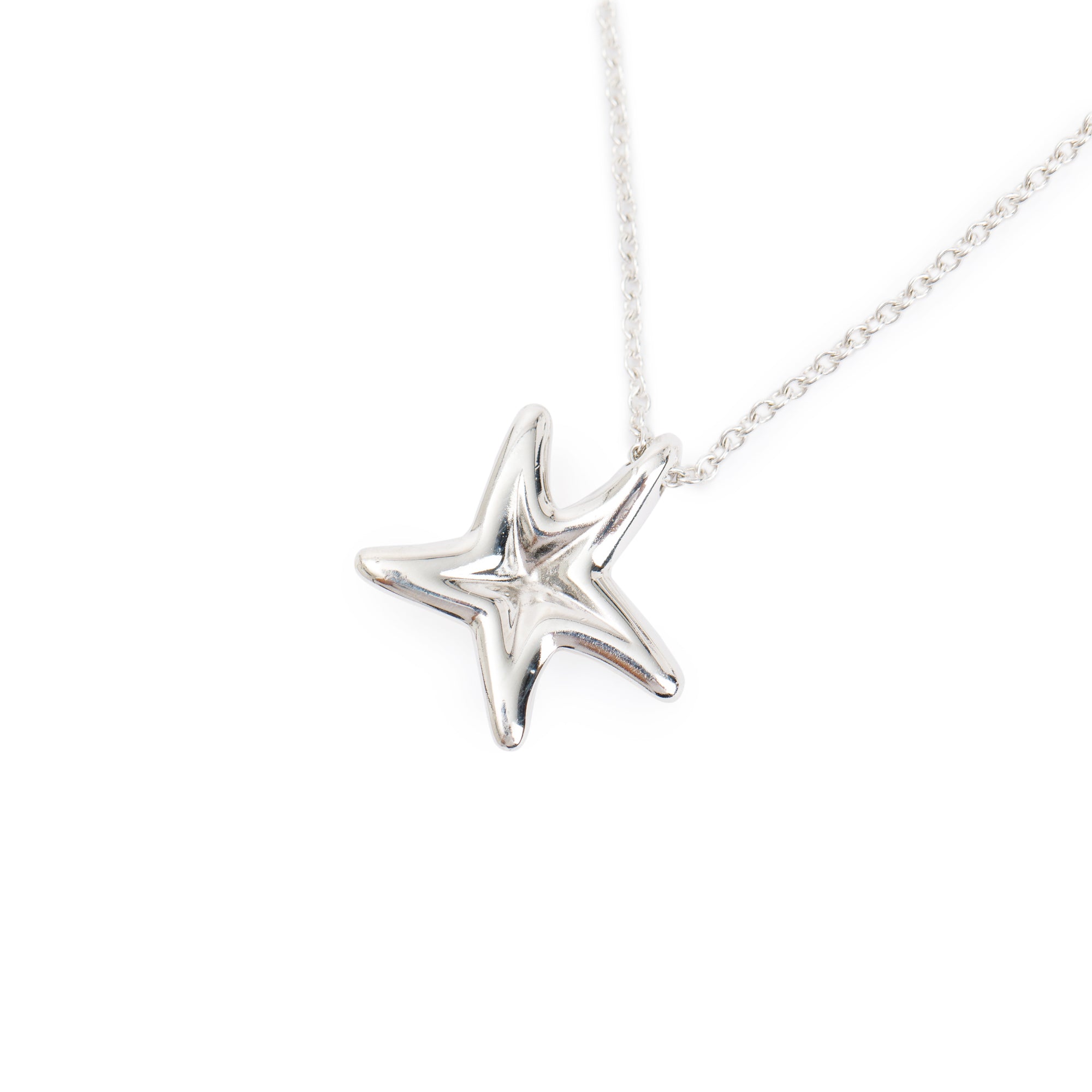 Tiffany & Co. Elsa Peretti Sterling Silver Starfish Pendant Necklace