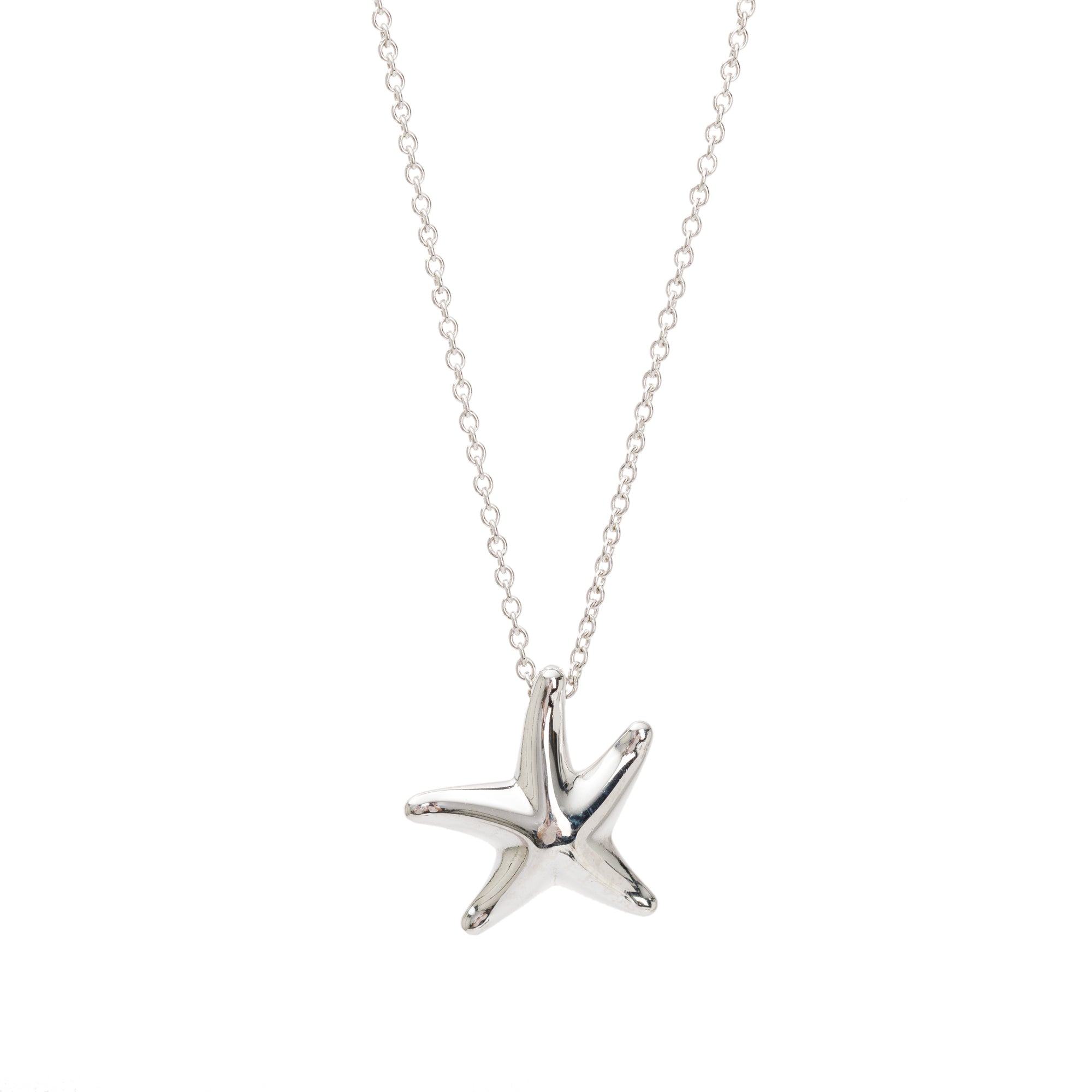 Tiffany & Co. Elsa Peretti Sterling Silver Starfish Pendant Necklace