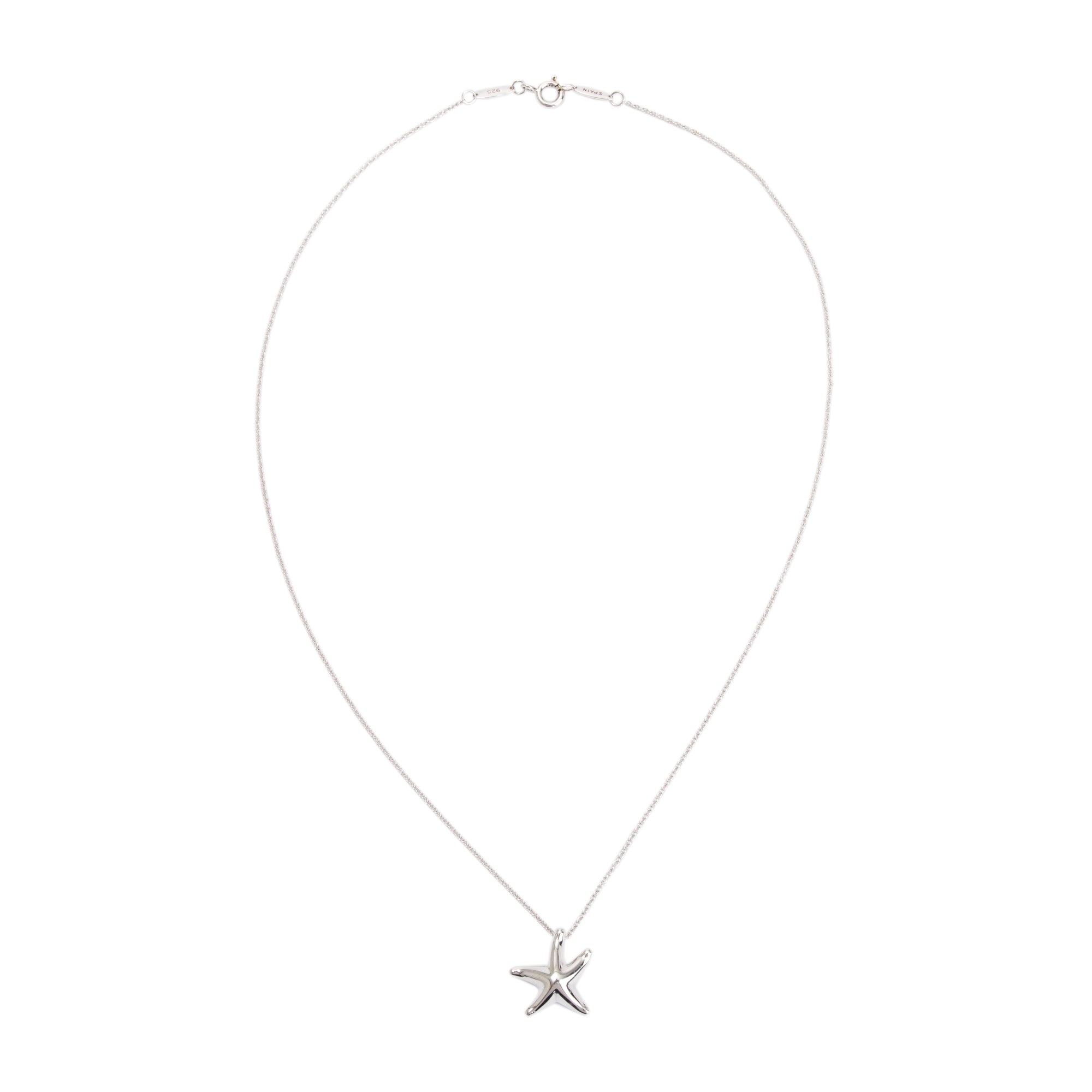 Tiffany & Co. Elsa Peretti Sterling Silver Starfish Pendant Necklace