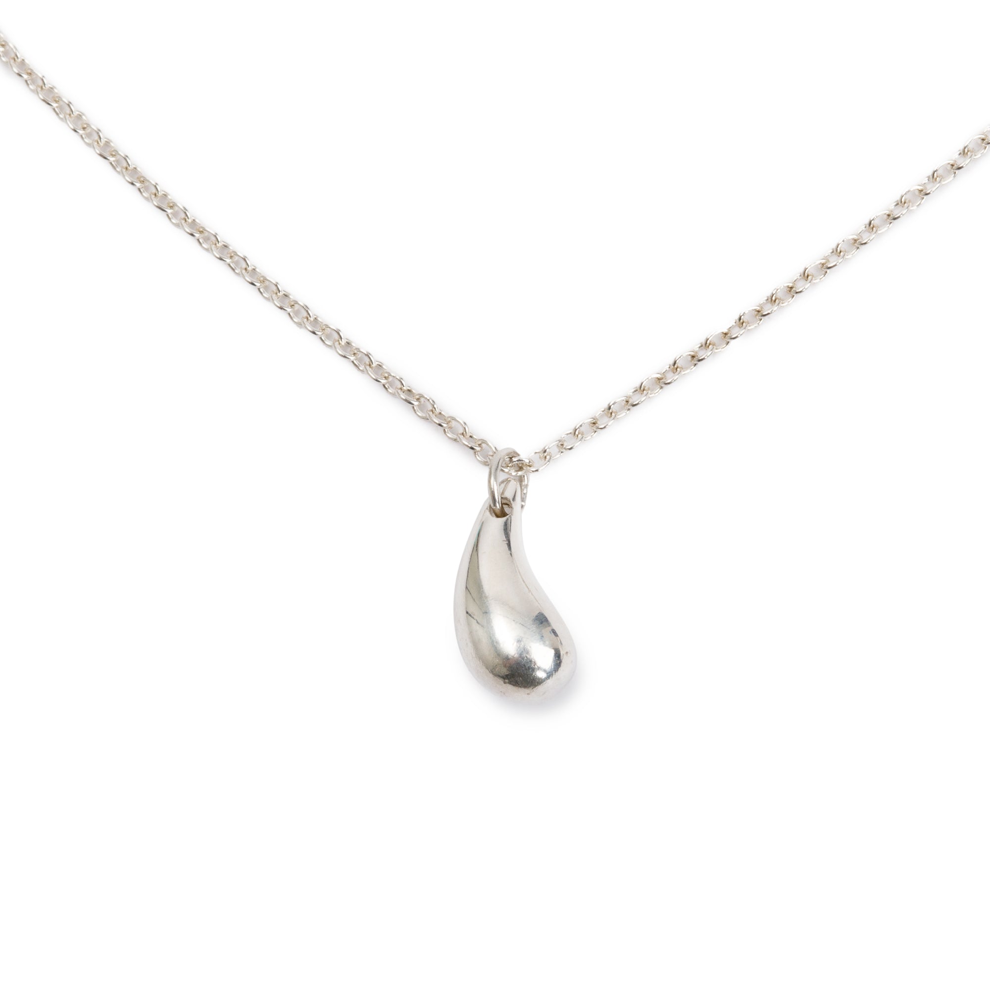 Tiffany & Co. Elsa Peretti Sterling Silver Teardrop Pendant Necklace