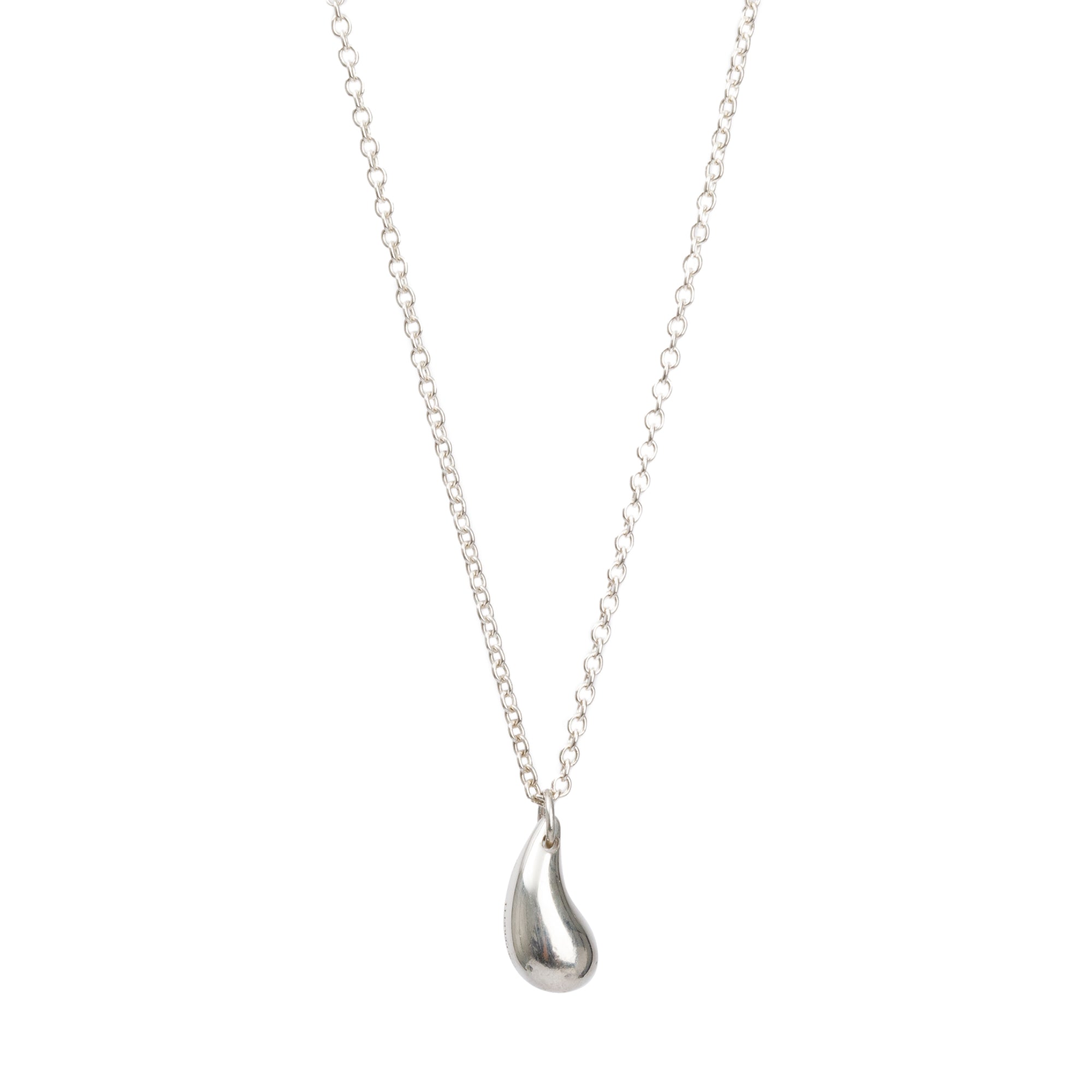 Tiffany & Co. Elsa Peretti Sterling Silver Teardrop Pendant Necklace
