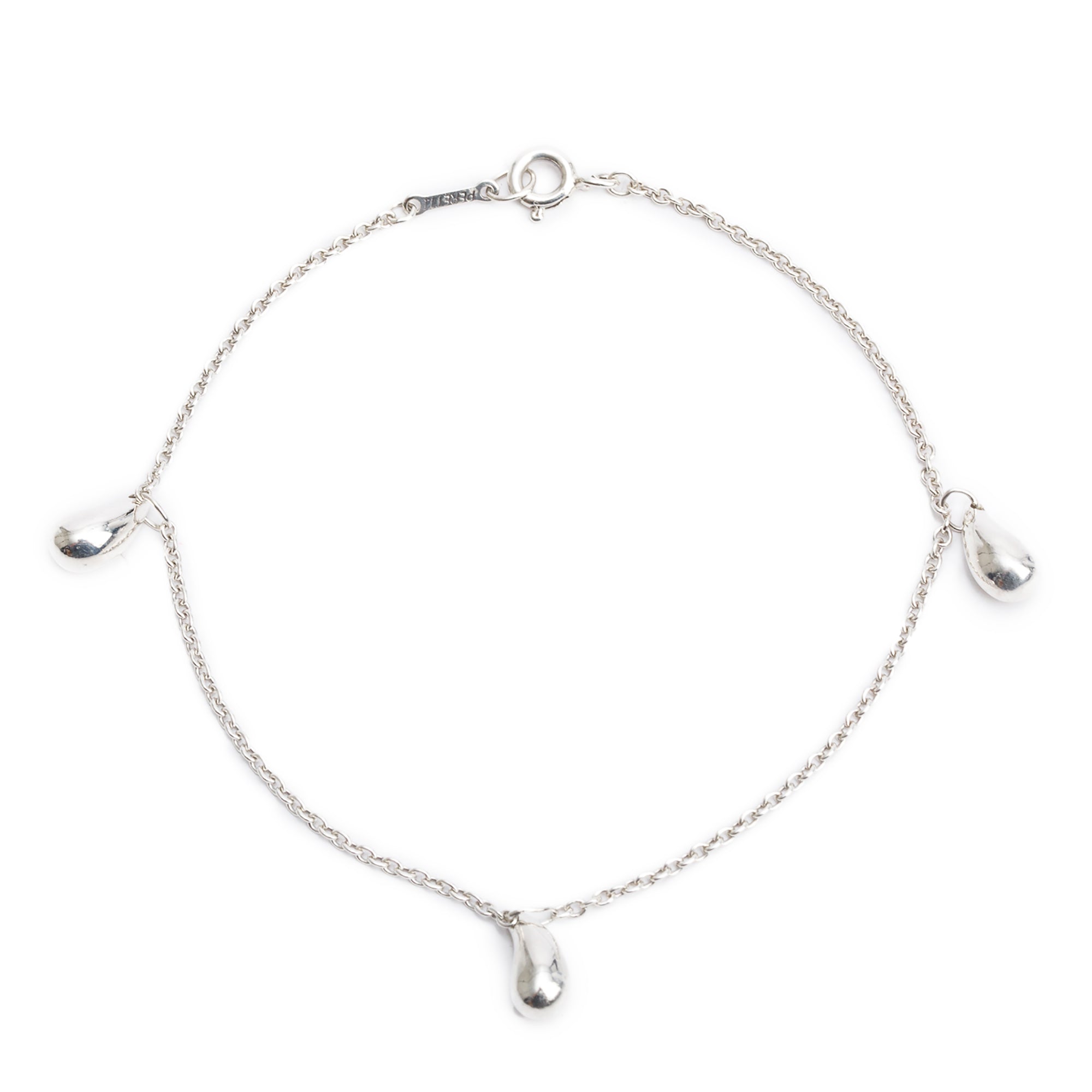 Tiffany & Co. Elsa Peretti Sterling Silver Teardrop Station Bracelet