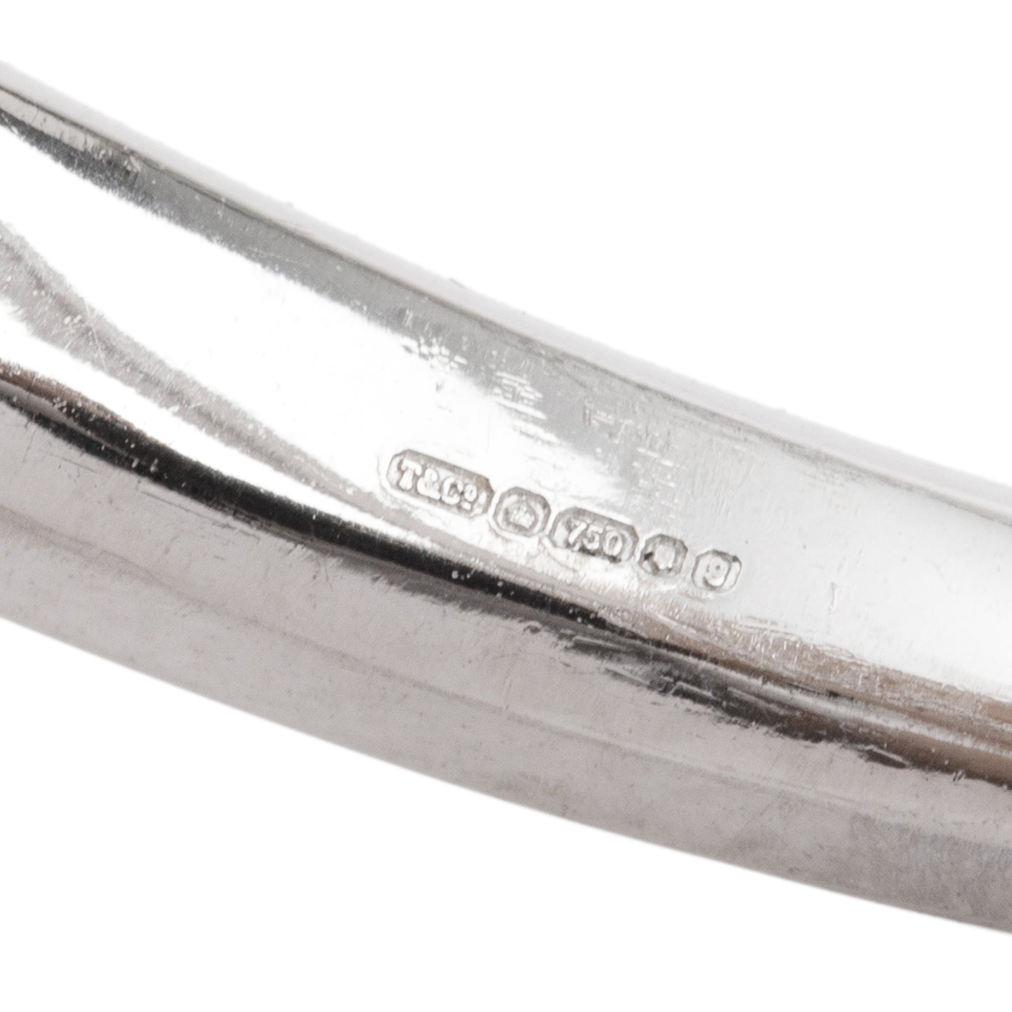 Tiffany & Co. Frank Gehry 18k White Gold Diamond Torque Ring, Size 9